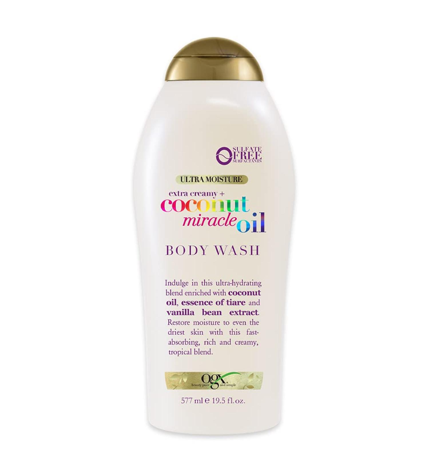 OGX Extra Creamy Coconut Miracle Oil Body Wash 19.5 Fl Oz | Ultra Moisturizing Formula - Buy Online on GoSupps.com