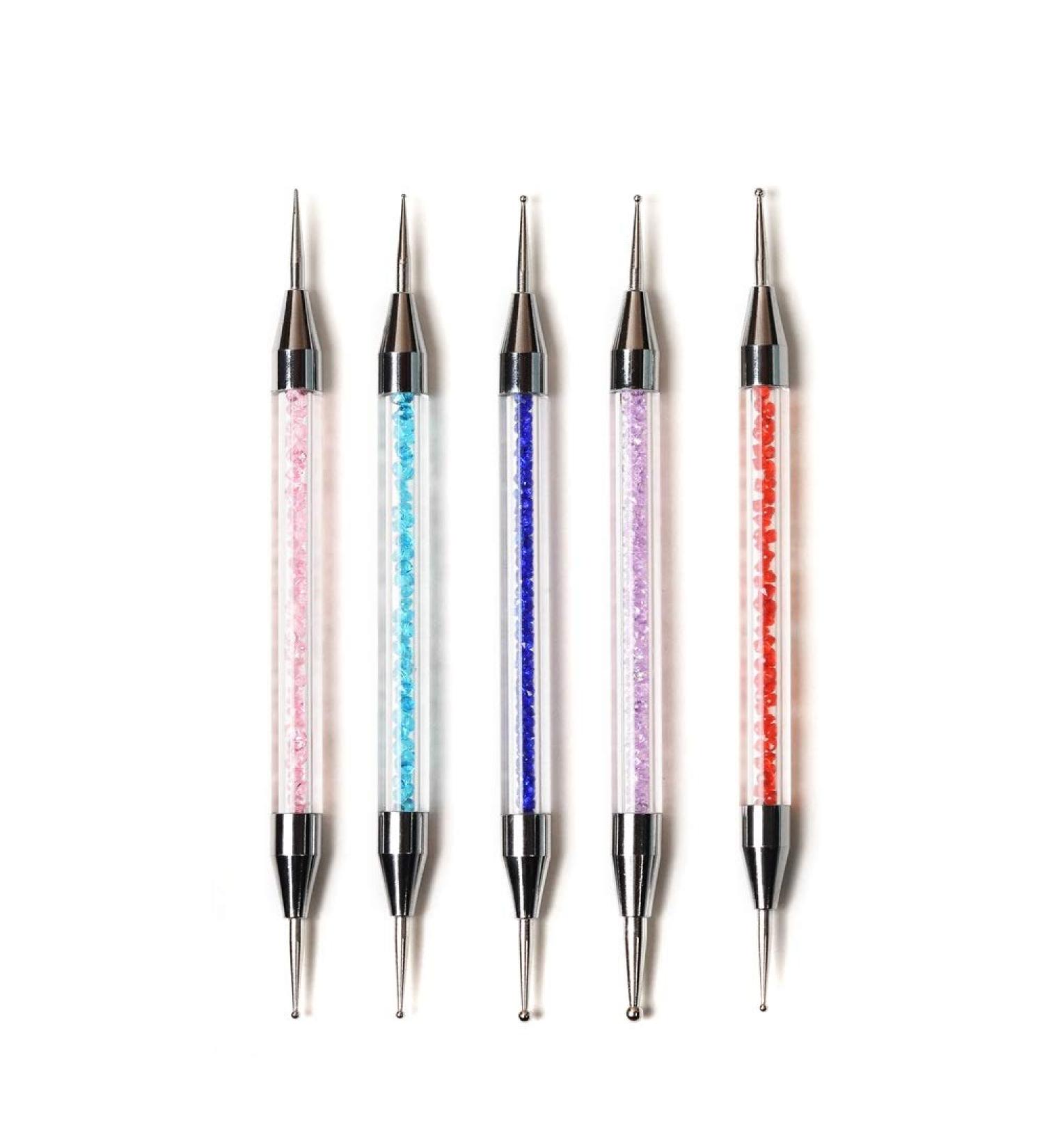 Alexnailart 5pcs Double Tip Dotting Pen Set - Multicolor Manicure & Nail Art Painting Tools for Perfect Designs - Buy Online on GoSupps.com
