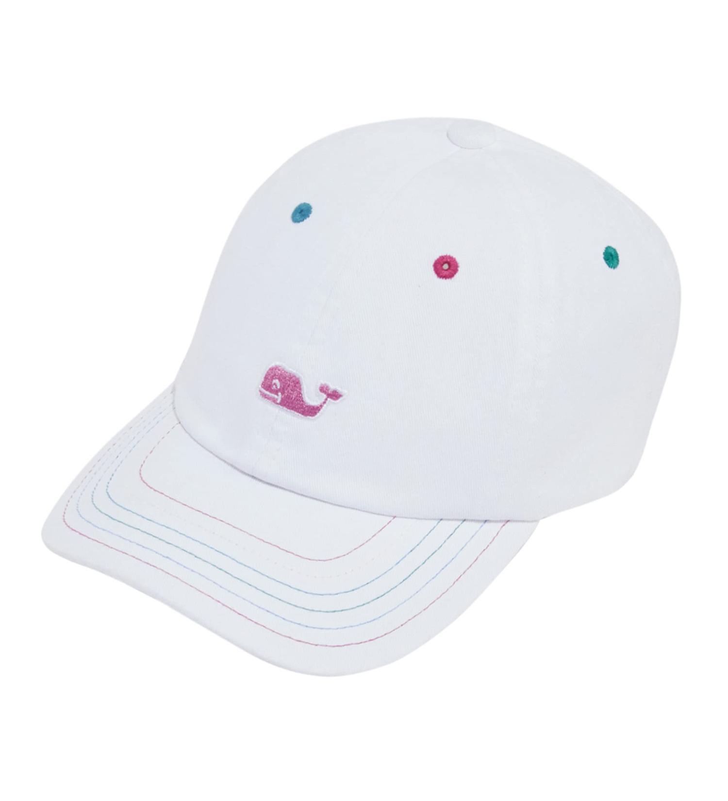Vineyard Vines Girls' Rainbow Pop White Cap - Trendy and Stylish Summer Hat for Kids - Buy Online on GoSupps.com