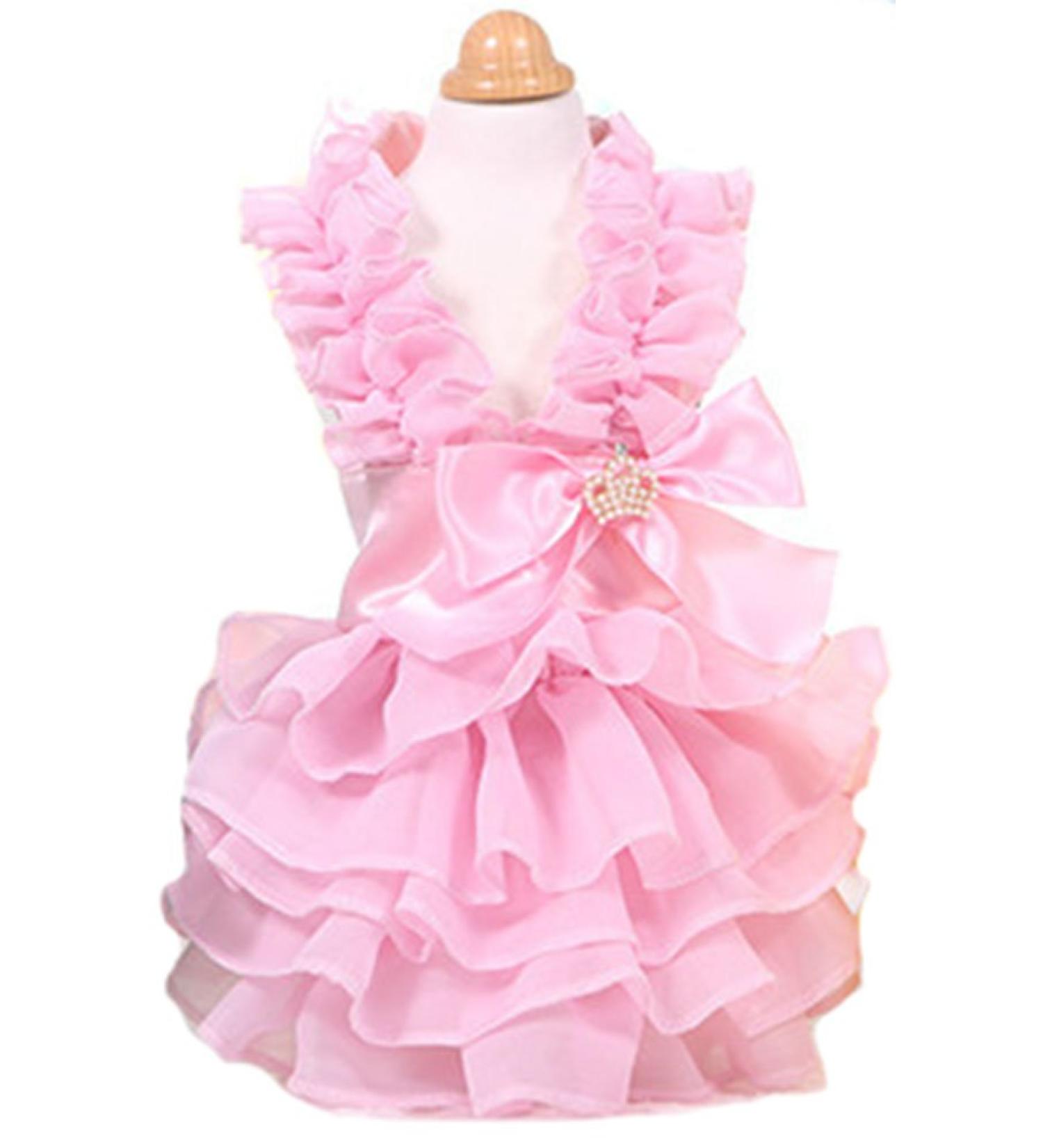 MaruPet Puppy Love Princess Skirt Pleated Tutu Dress - Pink Medium - Buy Online on GoSupps.com