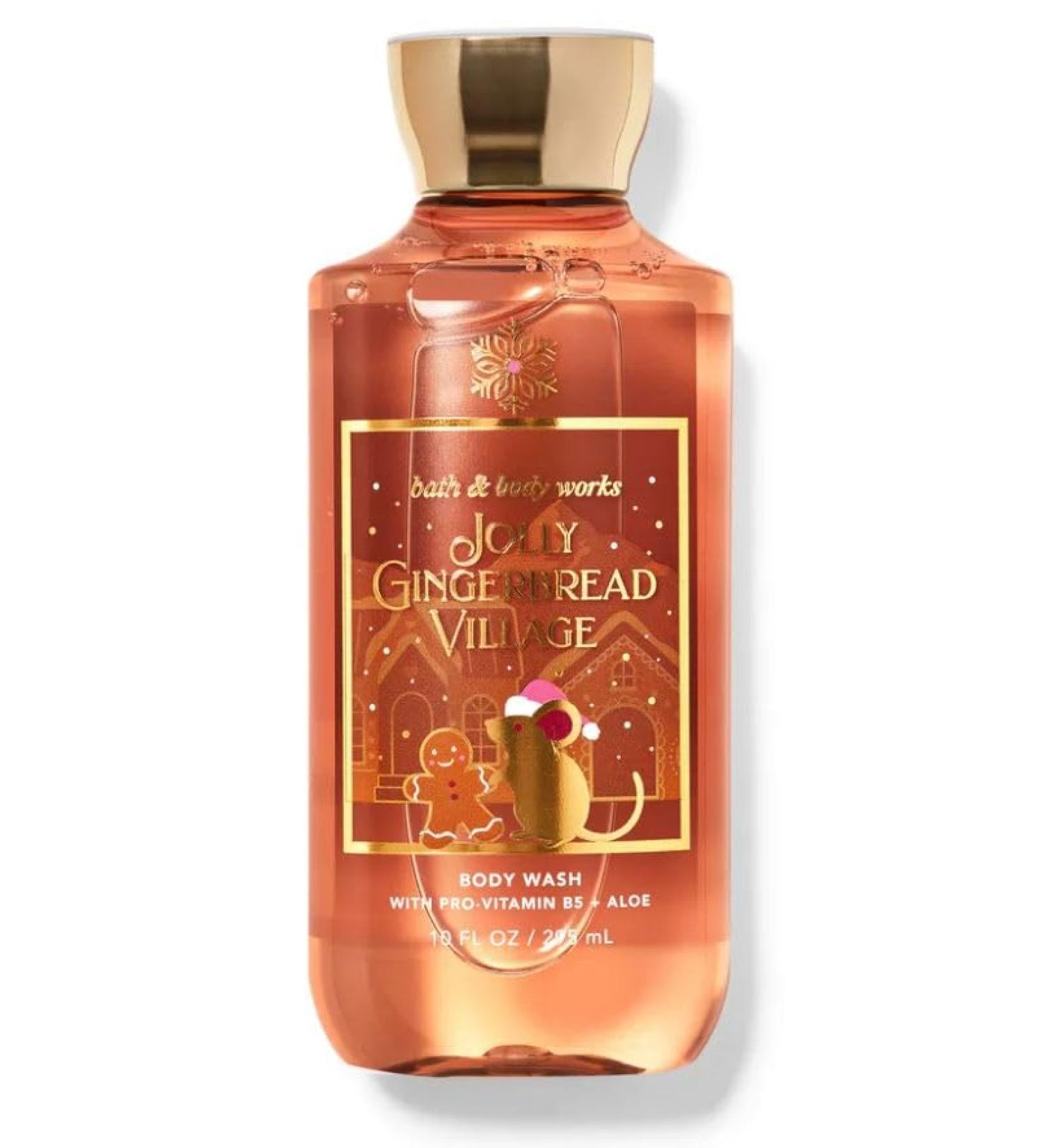 Bath Body Jolly Gingerbread Village Cleansing Body Wash - 10 Oz