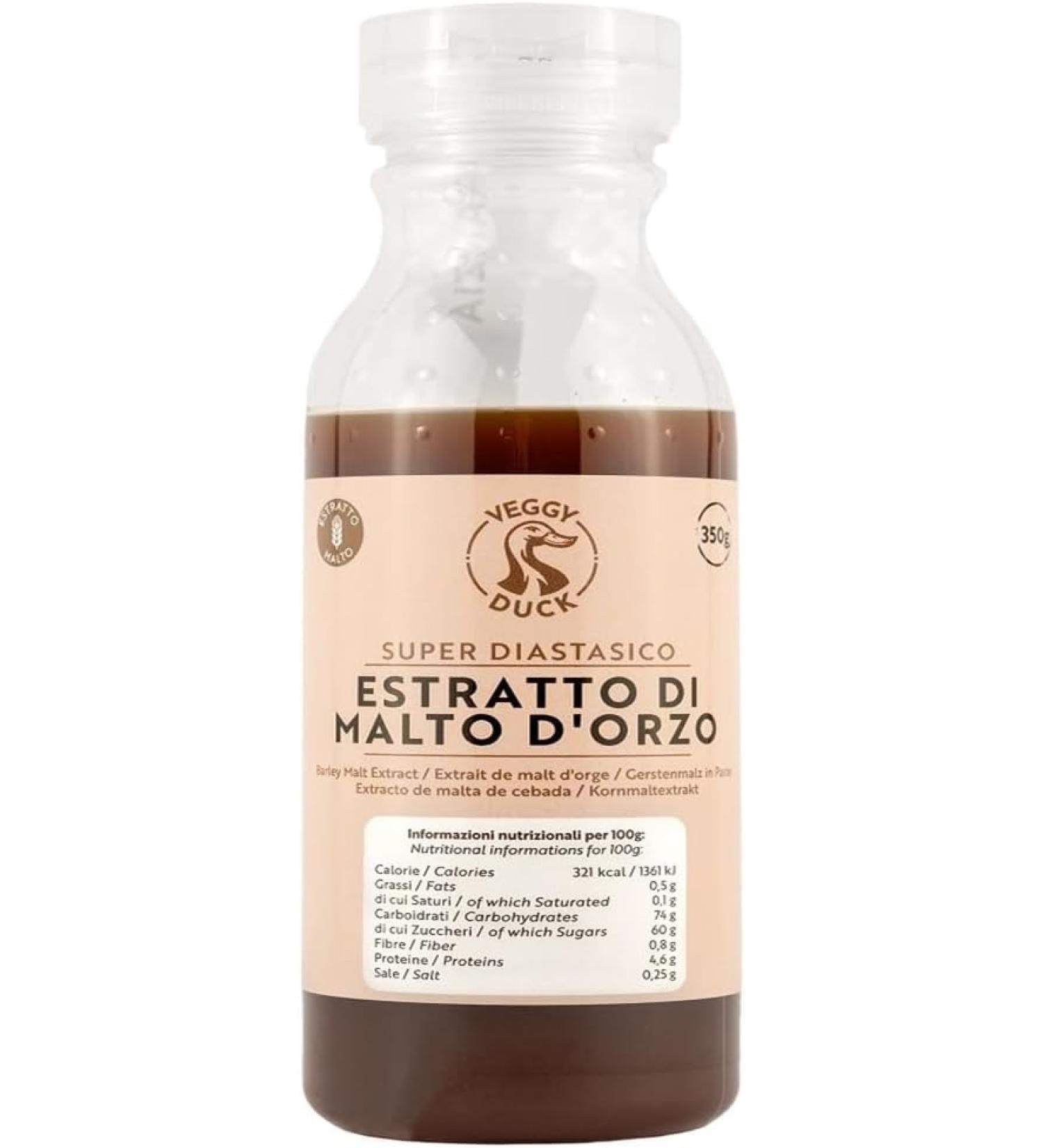 Veggy Duck Diastatic Malt Extract (350g) - High Diastatic Power for Bread Making | Natural Sweetener | Made in Italy - Buy Online on GoSupps.com