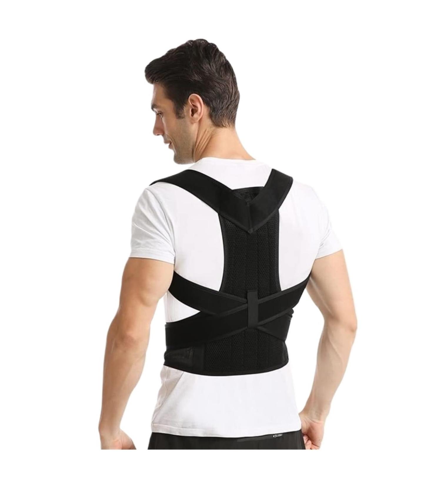 Back Brace Lumbar Support Breathable Posture Corrector Full Back Brace Humpback Girdle Spine Lumbar Support Belt Waist Belt(Black XX-Large) XX-Large Black - Buy Online on GoSupps.com