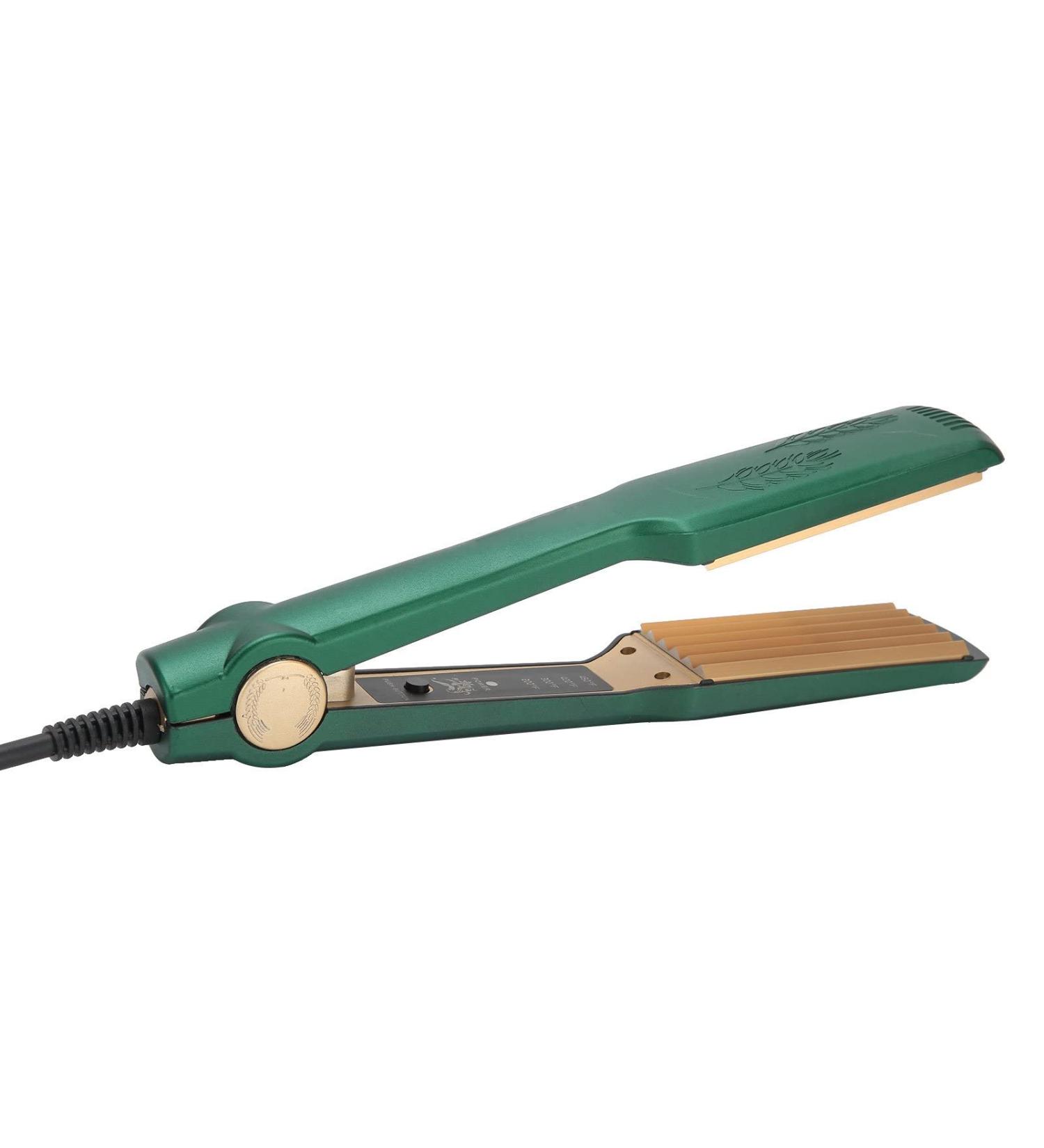 Hair Crimper Iron Hair Waver Gifts for Women Green