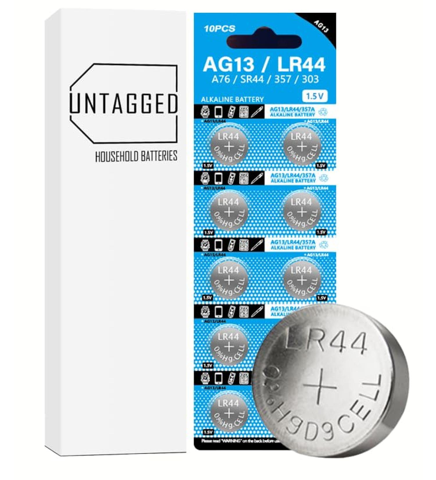 LR44 Battery Untagged AG13 357 303 A76 1.5V Button Coin Cell Batteries 10 Count - Buy Online on GoSupps.com