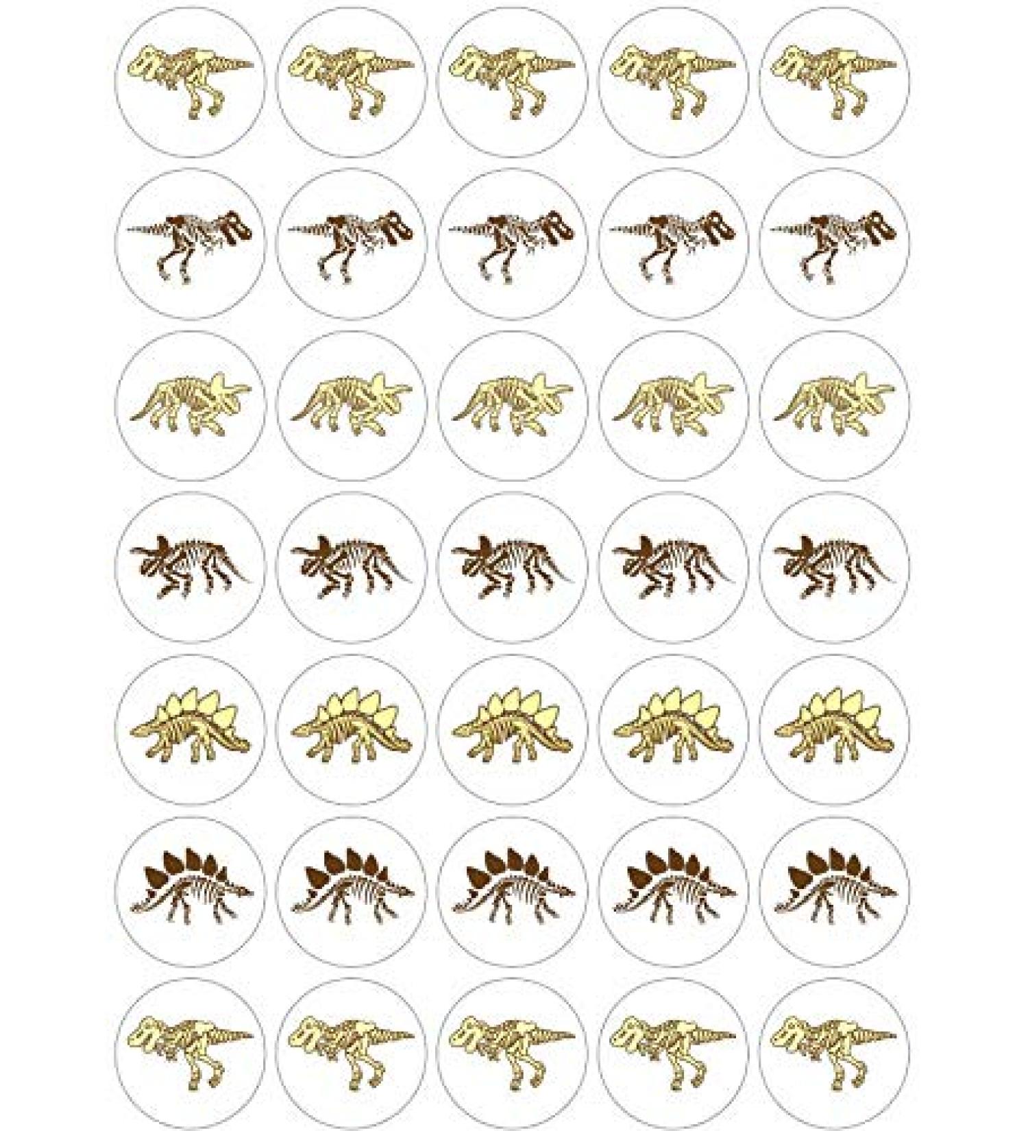 35 x Pre Cut Dinosaur Bones Cake Cupcake Toppers/Decorations Edible Wafer Paper - Buy Online on GoSupps.com