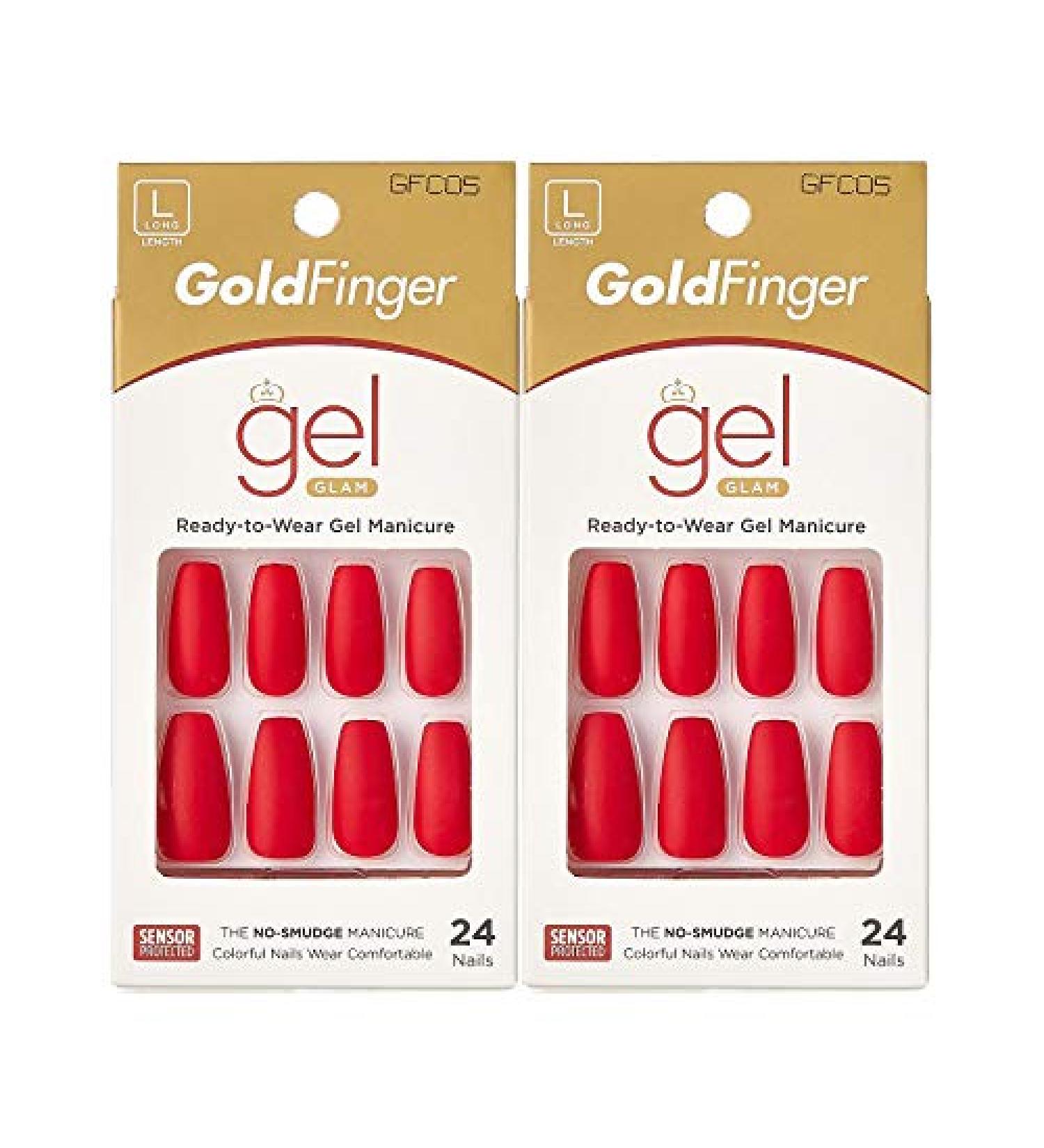 GoldFinger Press On Halloween Nails - 48 Count Full Cover Glue On Fake Nails Set - Buy Online on GoSupps.com