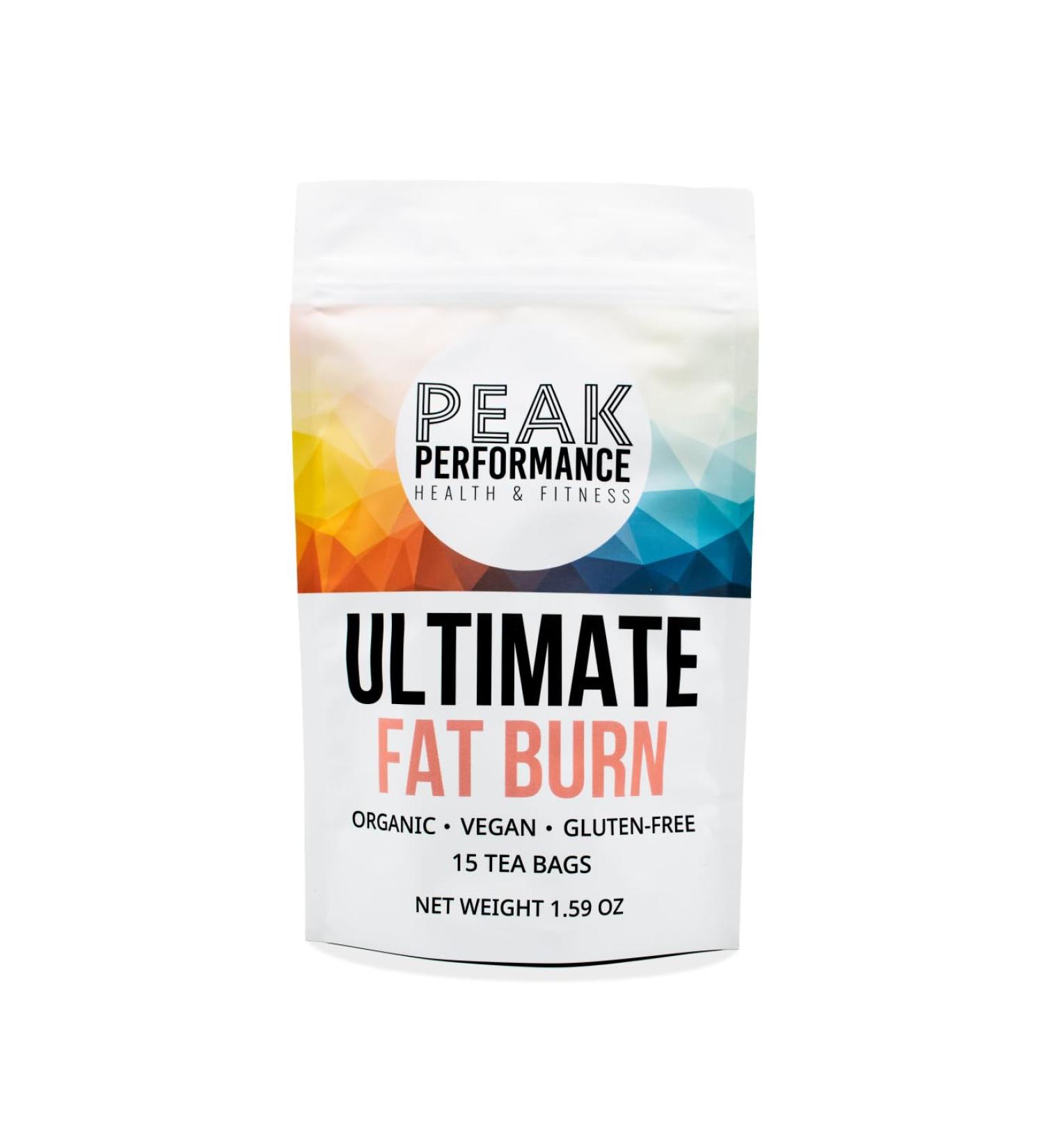 Peak Performance Ultimate Fat Burn & Weight Loss Tea (30 Bags) - Natural Detox, Reduces Bloating, Laxative-Free Cleanse | Fat Burning Tea - Buy Online on GoSupps.com