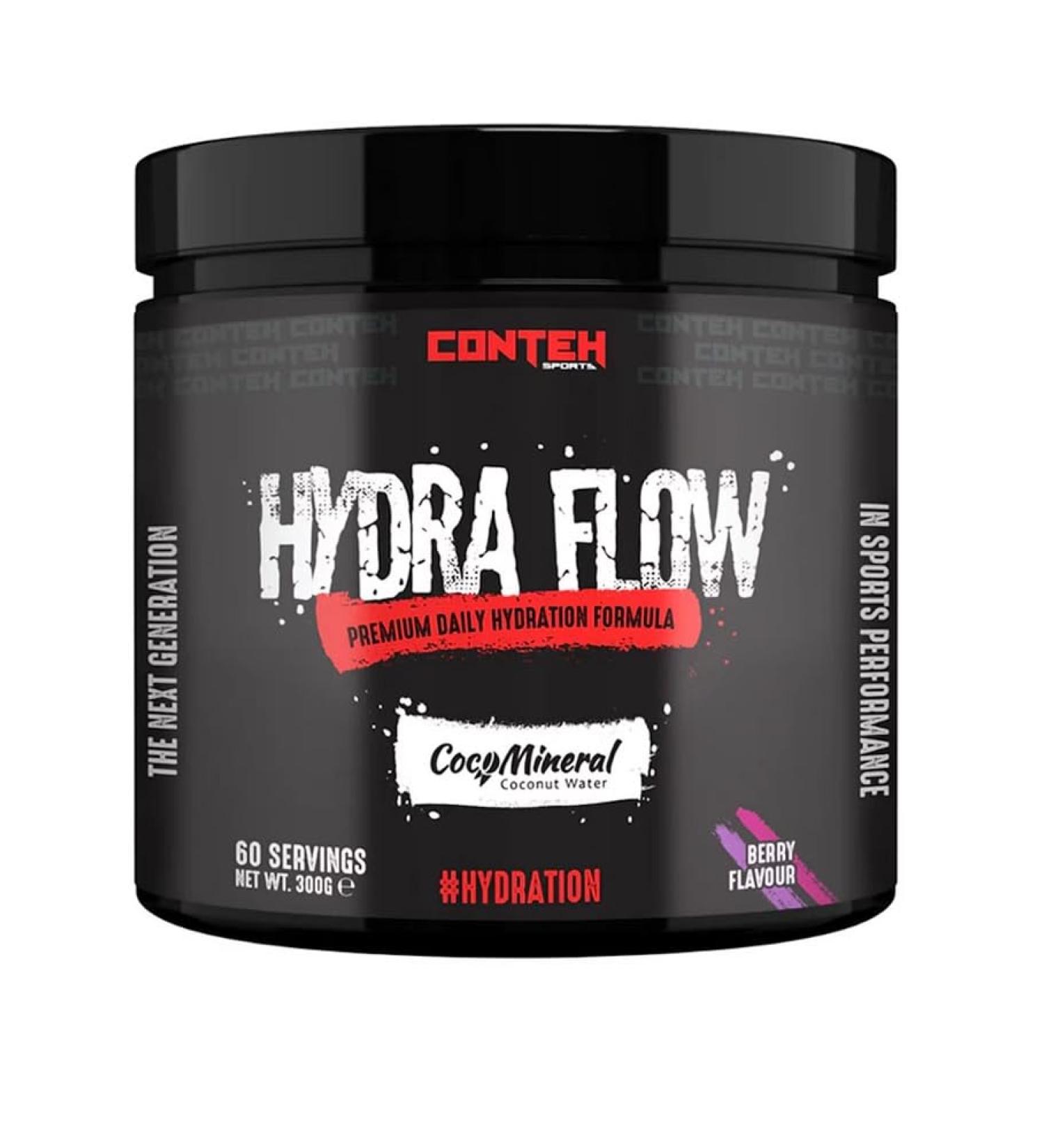 Conteh Sports Hydra Flow Premium Daily Hydration Formula 300g 60 Servings (Berry)