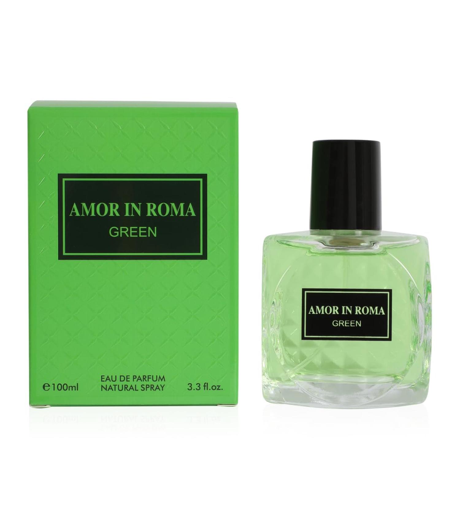 Amor In Roma Green Spray Perfume - Eau De Parfum for Women - 3.3 fl.oz