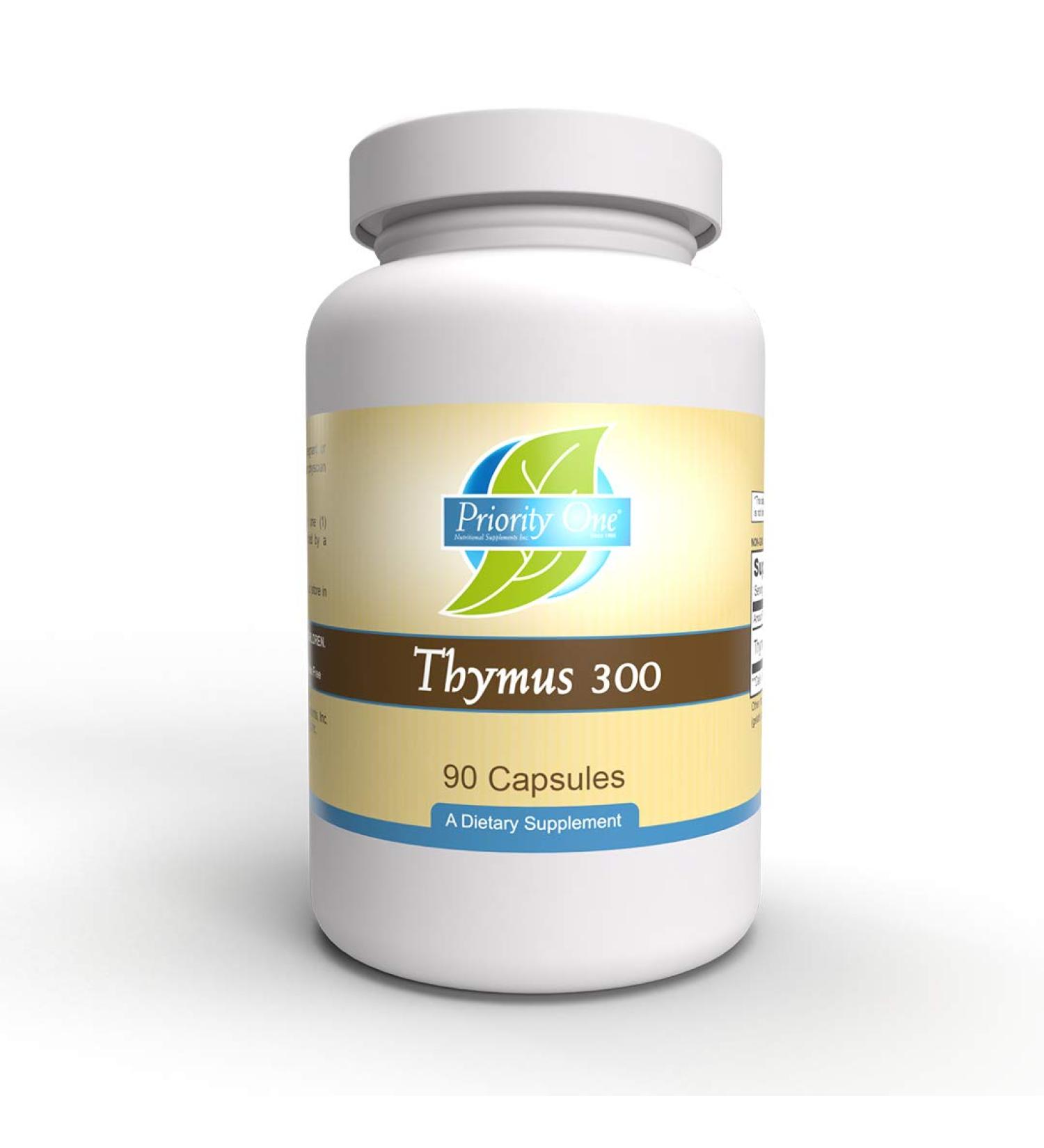 Priority One Vitamins Thymus 300mg 90 Capsules - Glandular- Immune System Support* - Buy Online on GoSupps.com