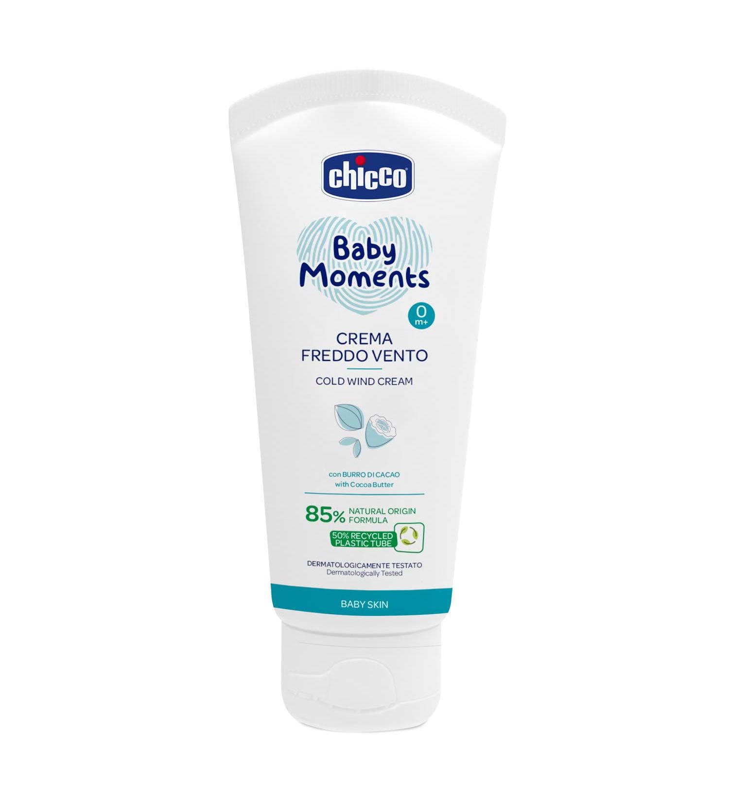 Chicco Baby Moments Cold-Wind Cream for Babies | Cocoa Butter & Vitamin E | Natural Formula for 0+ Months | 50 ml - Best International Shipping - Buy Online on GoSupps.com