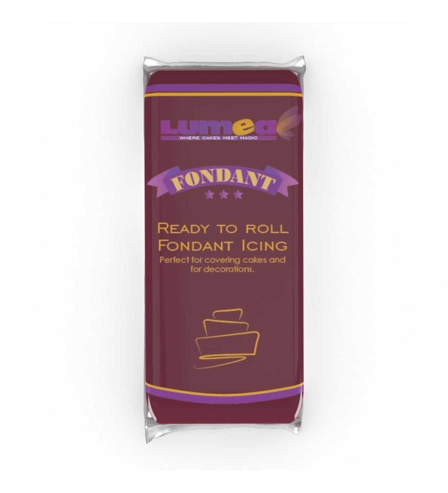 Dekozauber24 Premium Fondant 1kg - 17 Colours Soft & Flexible Cake Decoration (Burgundy) - International Shipping Available - Buy Online on GoSupps.com