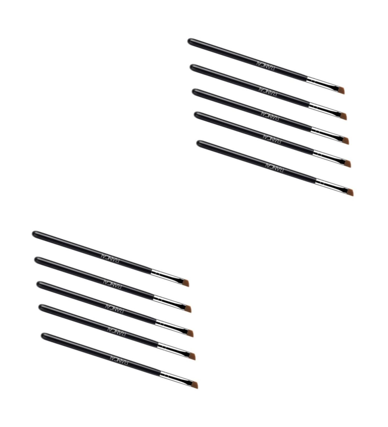Angoily Oblique Eyeliner Brush 10 Pcs Makeup Brush Eyebrow Brush Girls Eyeliner Brush Practical Eyeliner Brush Make up 16x0.7cmx2pcs Blackx2pcs - Buy Online on GoSupps.com