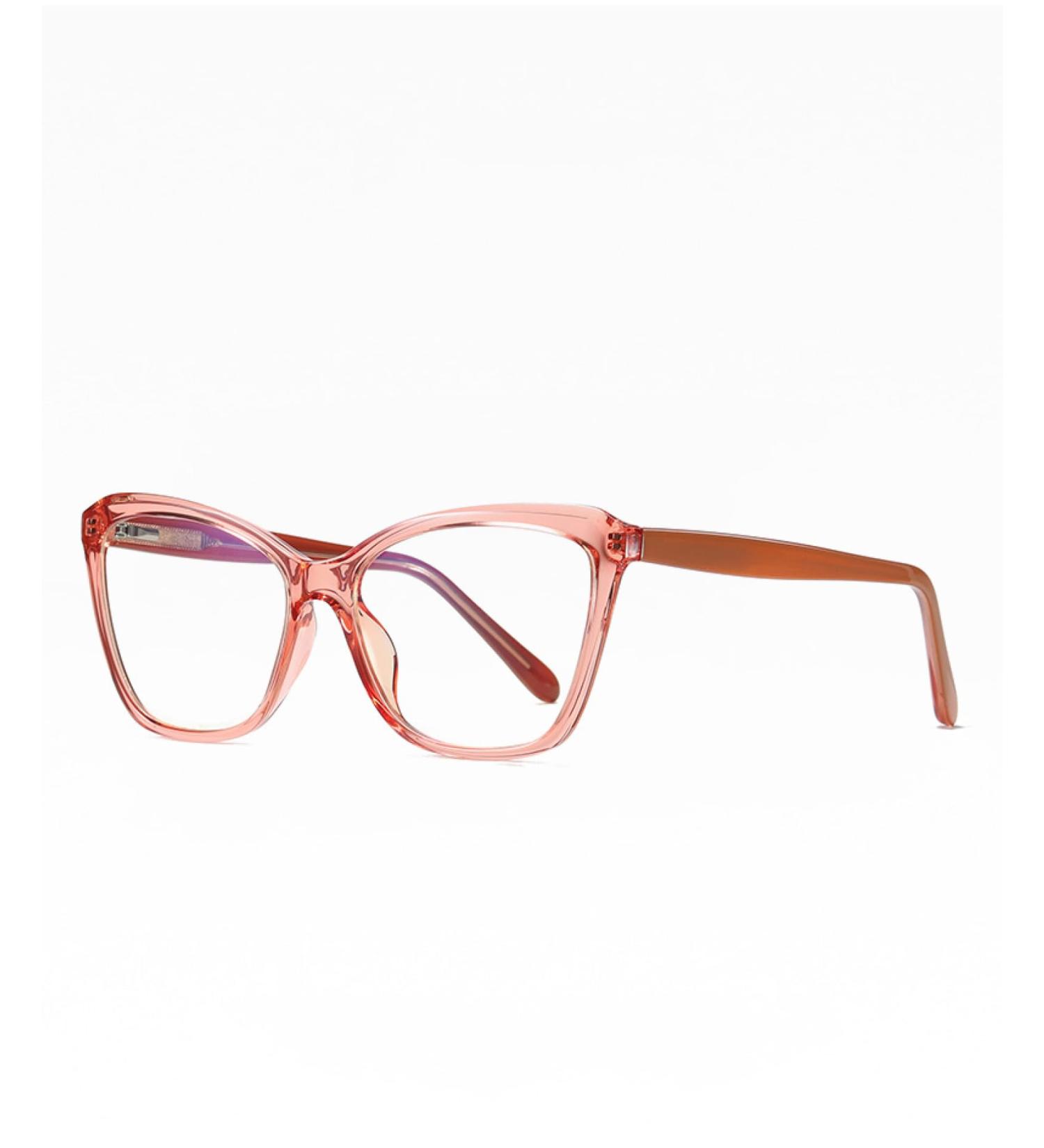 SERONI Cat Eye Blue Light Blocking Glasses for Women & Men - Tr90 Frame Anti-UV Clear Pink - 55mm - Buy Online on GoSupps.com