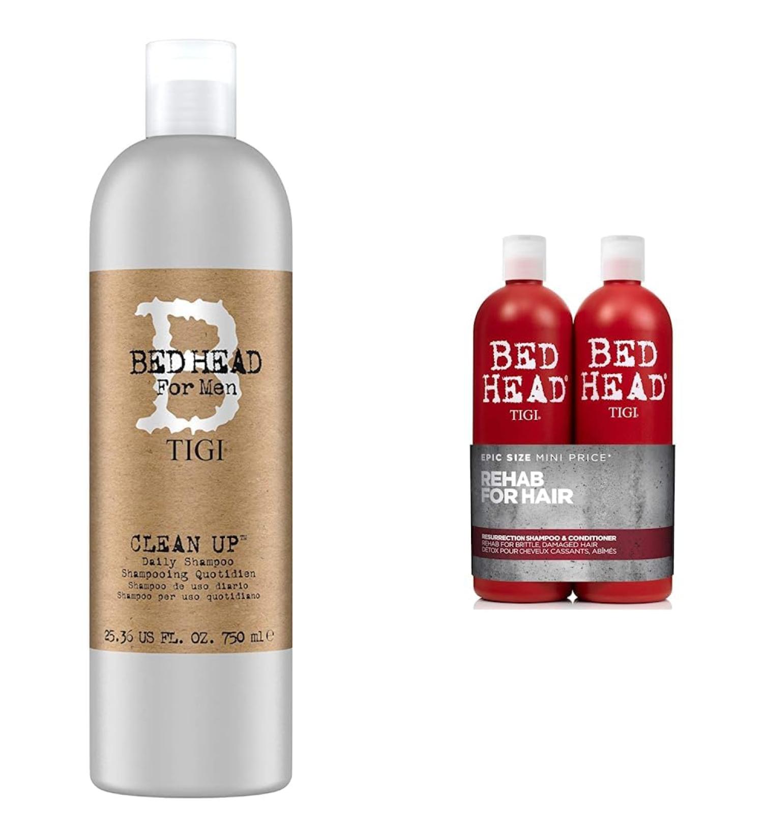 Bed Head for Men by Tigi Clean Up shampooing quotidien pour Homme pour cheveux normaux 750 ml & Urban Antidotes Resurrection shampooing et apr s-shampooing pour cheveux ab m s lot de 2 x 750 ml Shampooing + Set de shampooing et apr s-shampooing - Buy Online on GoSupps.com