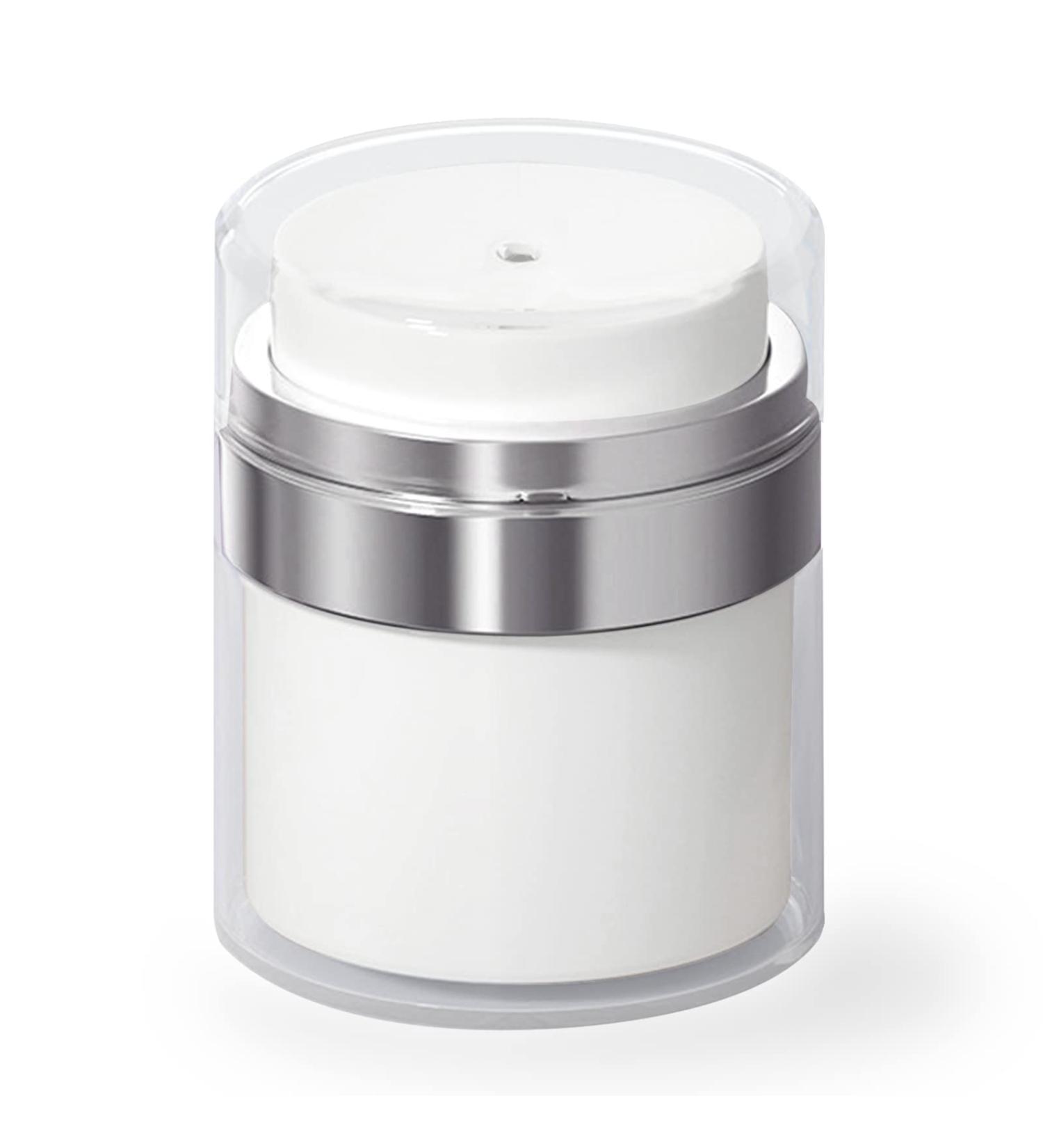 XAOUS Cream Jar Vacuum Bottle - Small Airless Cosmetic Container with Pump, Leak Proof Travel Container for Creams, Gels & Lotions - 0.1 1pcs - Buy Online on GoSupps.com