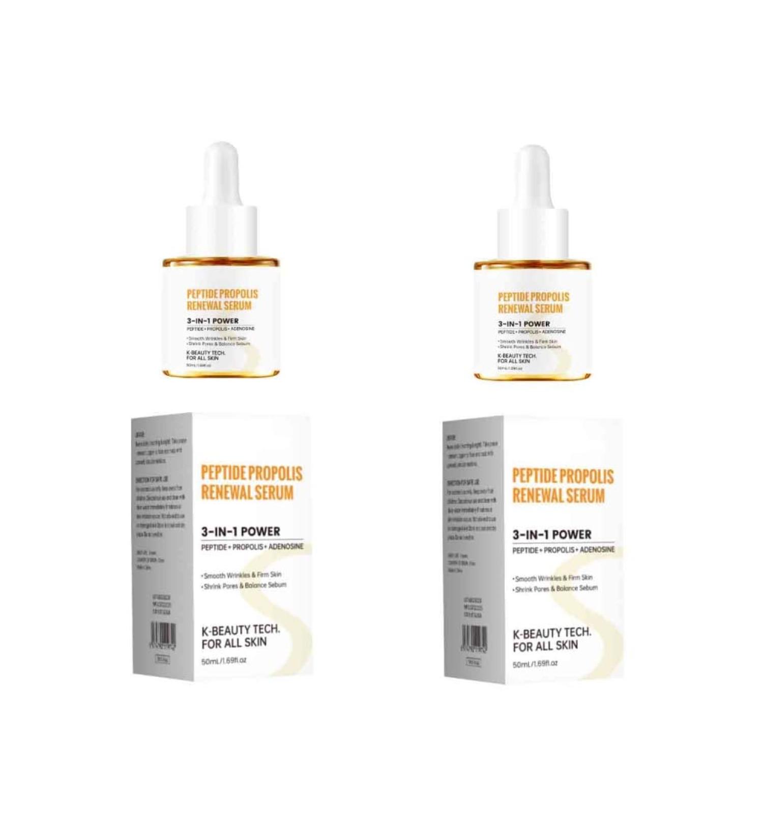 2PCS Peptide Propolis Face Serum Reduce Dryness Firming Lifting Renewal Smoothing Nourishing Repair Damaged Skin Essence  - Buy Online on GoSupps.com