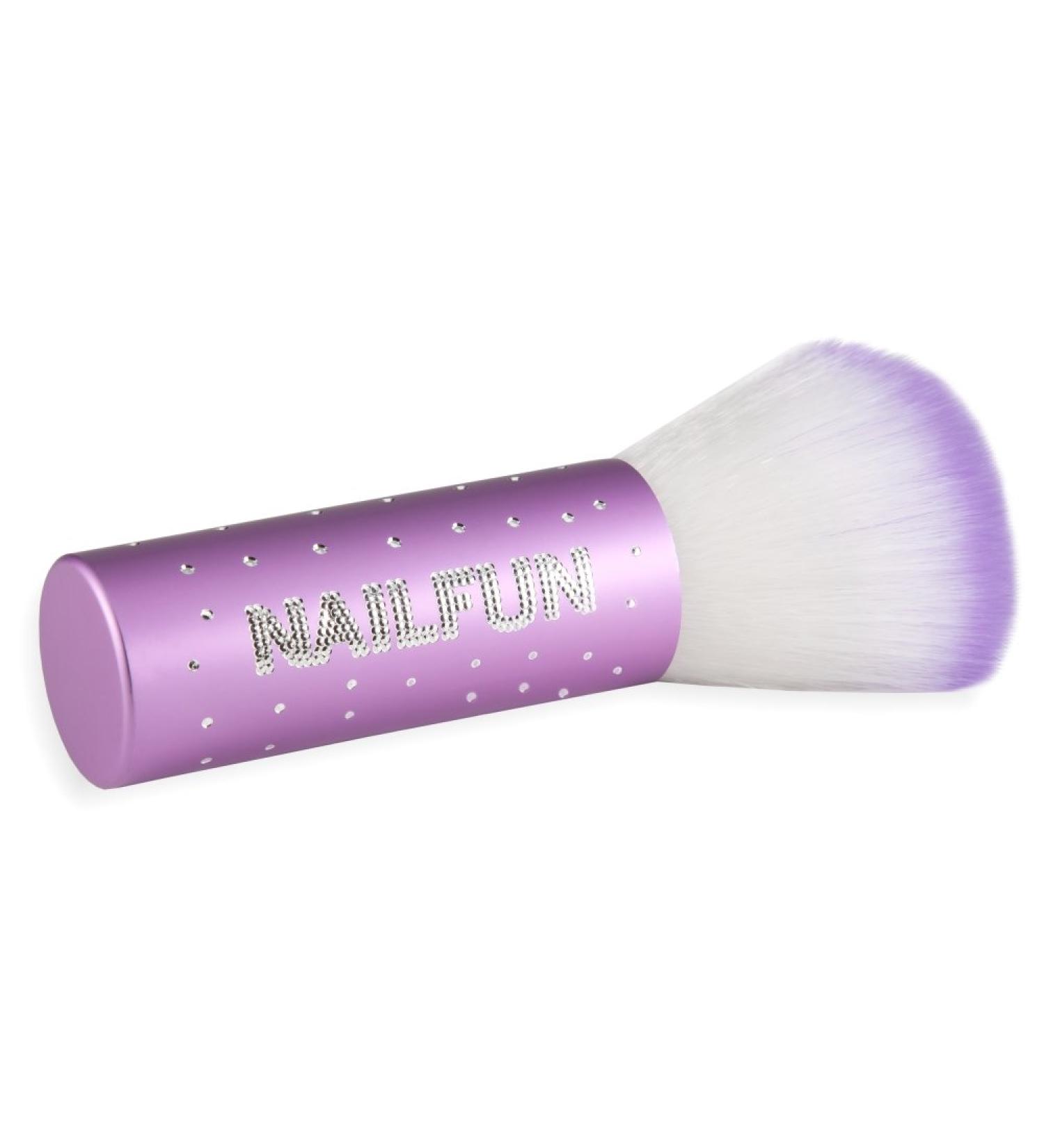 NAILFUN HQ Dust Brush - Soft Fluffy Pink Brush with Long Aluminum Handle for Precision Nail Care - Buy Online on GoSupps.com