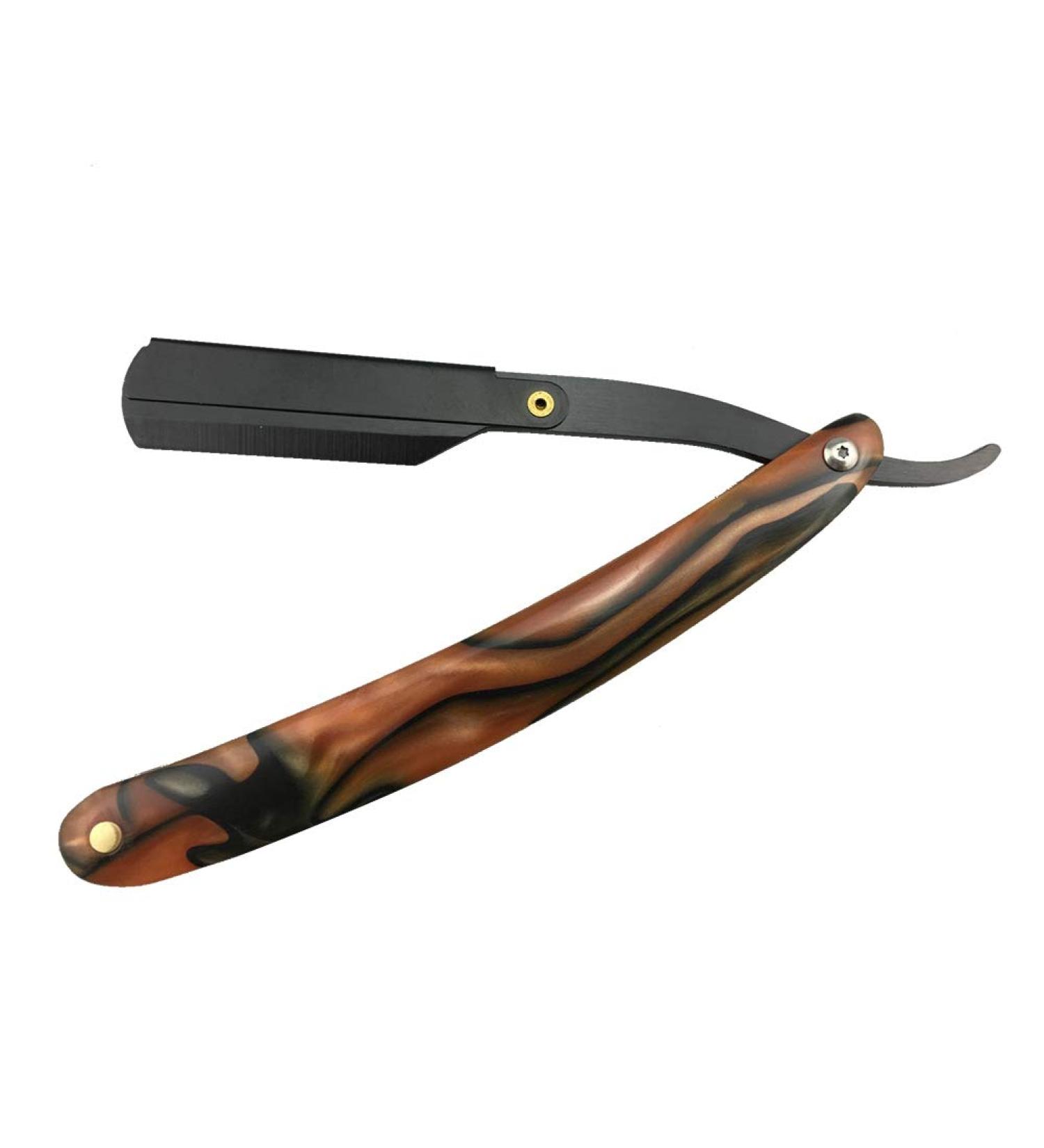 Beaupretty Vintage Straight Razor with Wooden Handle - Black Barber Steel Shaving Knife for Men | Home & Salon Use - Buy Online on GoSupps.com