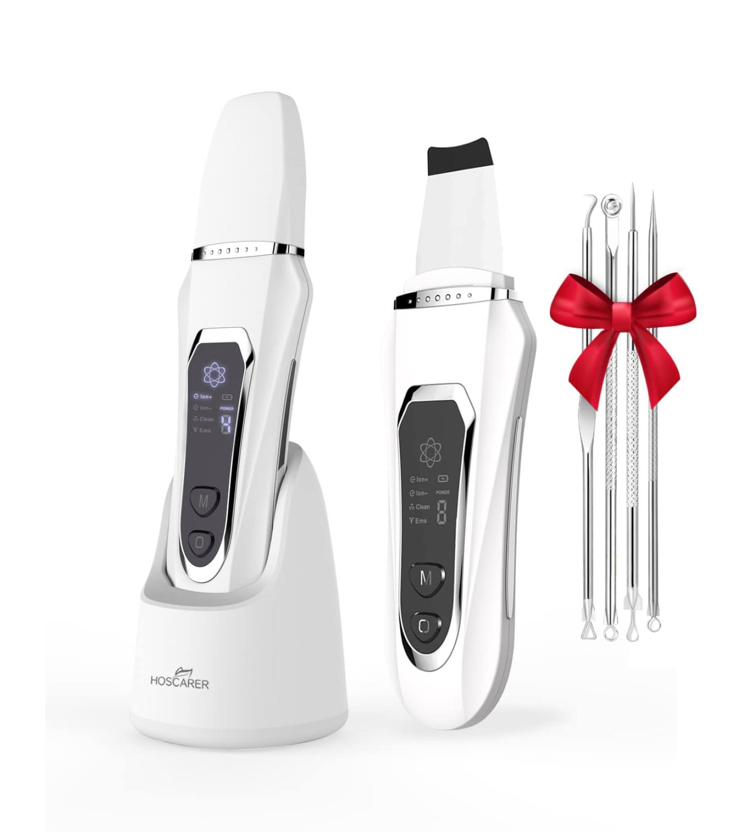 Skin Scrubber Face Spatula Blackhead Remover Pore Cleaner - 4 Modes, 4 Gears Exfoliator for Deep Cleansing - White - Buy Online on GoSupps.com