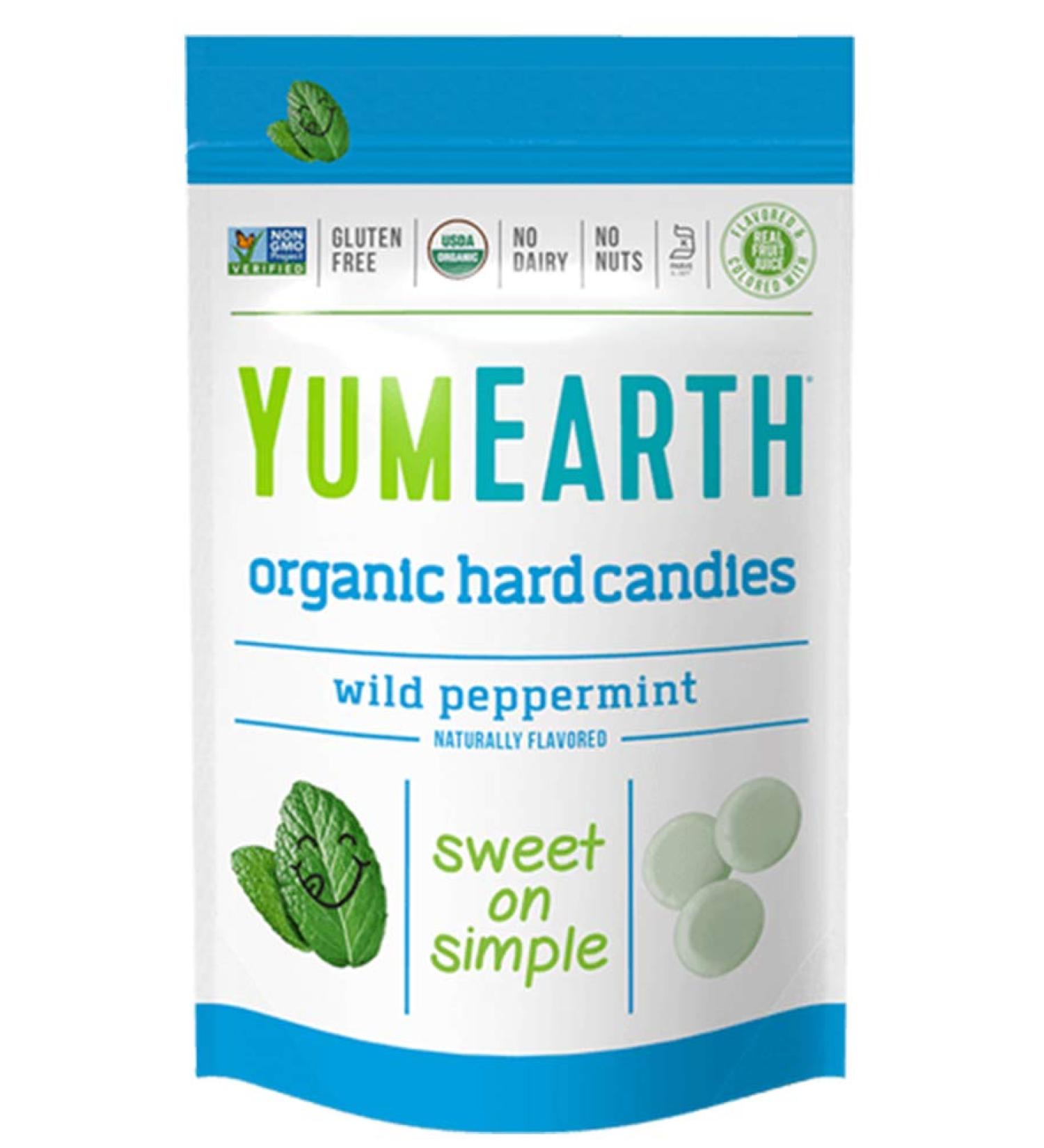 Yummy Earth Organic Candy Drops - Wild Peppermint - 3.3 oz - Case of 6 | All-Natural Treats - Buy Online on GoSupps.com
