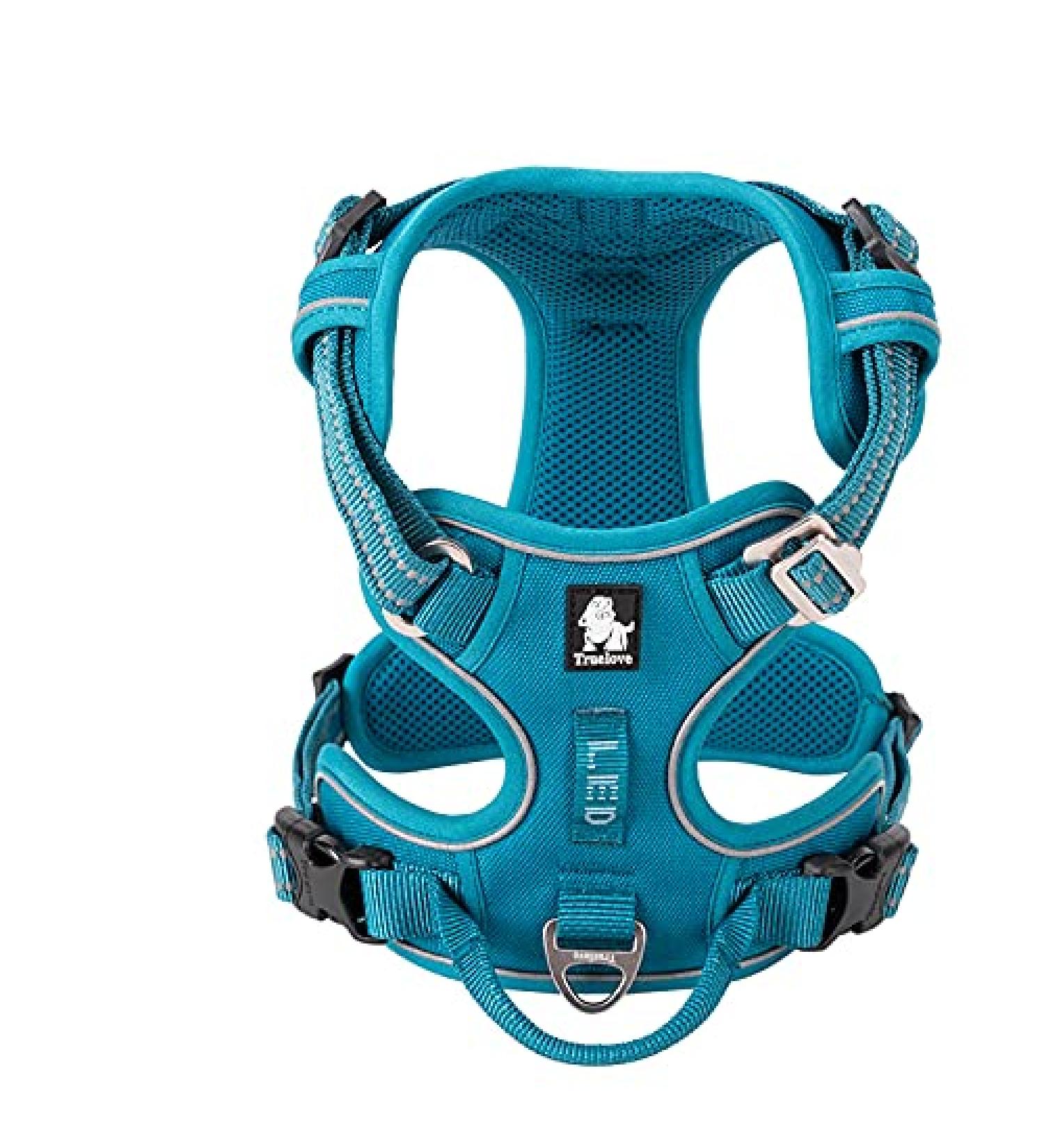 Truelove XL Blue No Pull Dog Harness - Reflective Adjustable Soft Padded Vest with Handle | Best for Comfortable Pet Walking - Buy Online on GoSupps.com