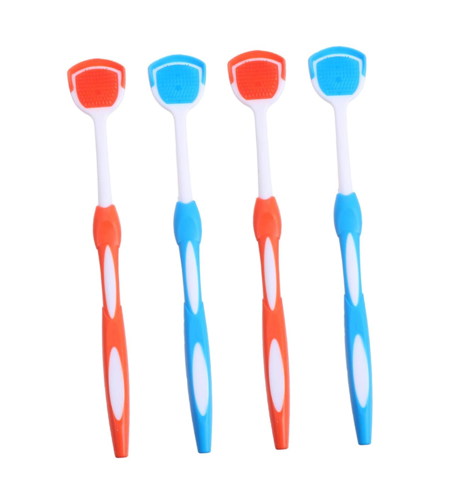 Frcolor 4-Piece Oral Care Cleaning Brush Set - Reusable Scrapers for Adults | International Shipping Available - Buy Online on GoSupps.com