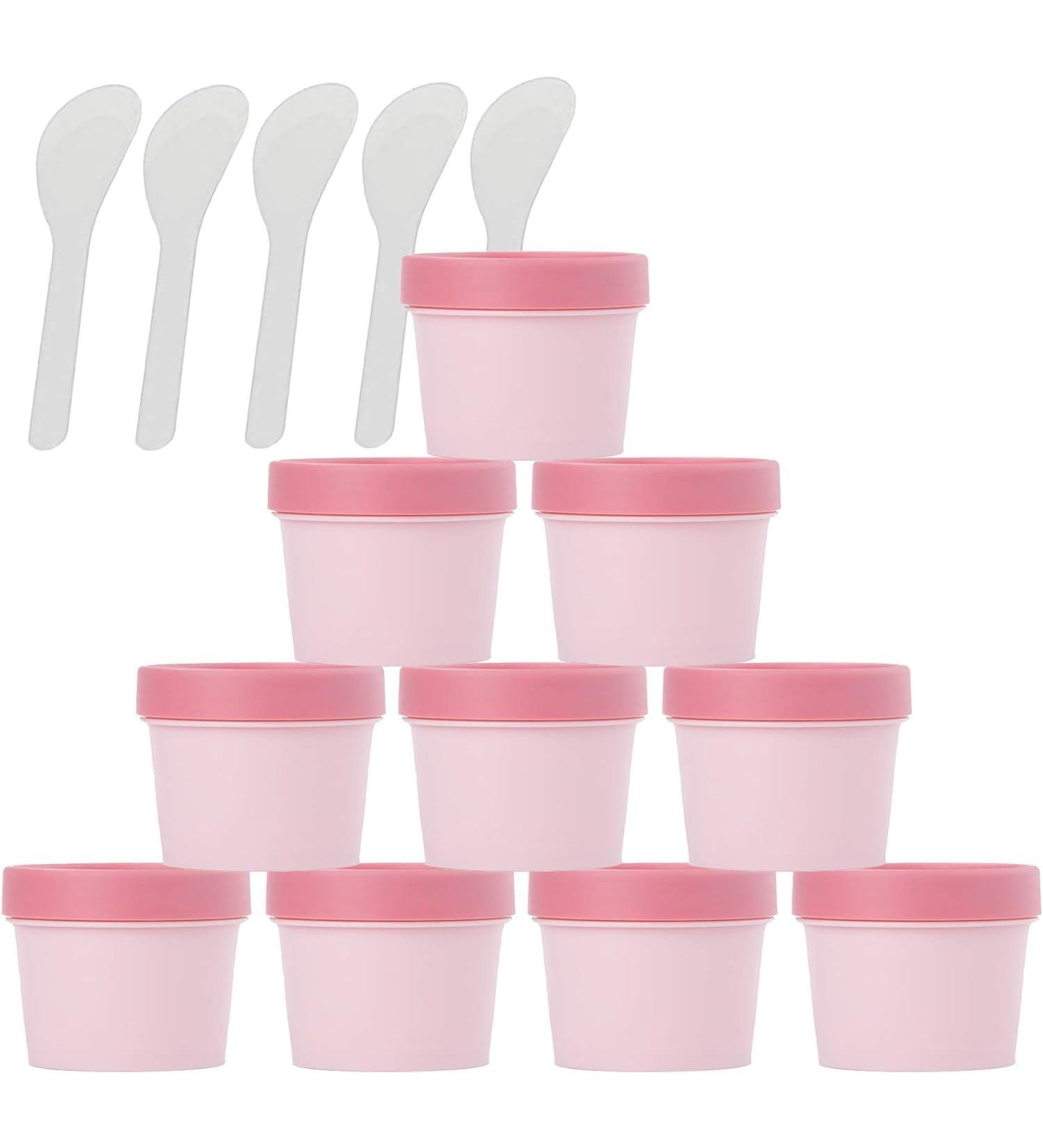 empty jars with lids cosmetic jar B0CKBRDC1B12 PC Empty 50ml Pink Facial Mask Wide Mouth Plastic Jars 50g Leakproof Cosmetic Pot Container with Lids with 6 PC Spatula (Color : Roze Size : 100ml) (C - Buy Online on GoSupps.com
