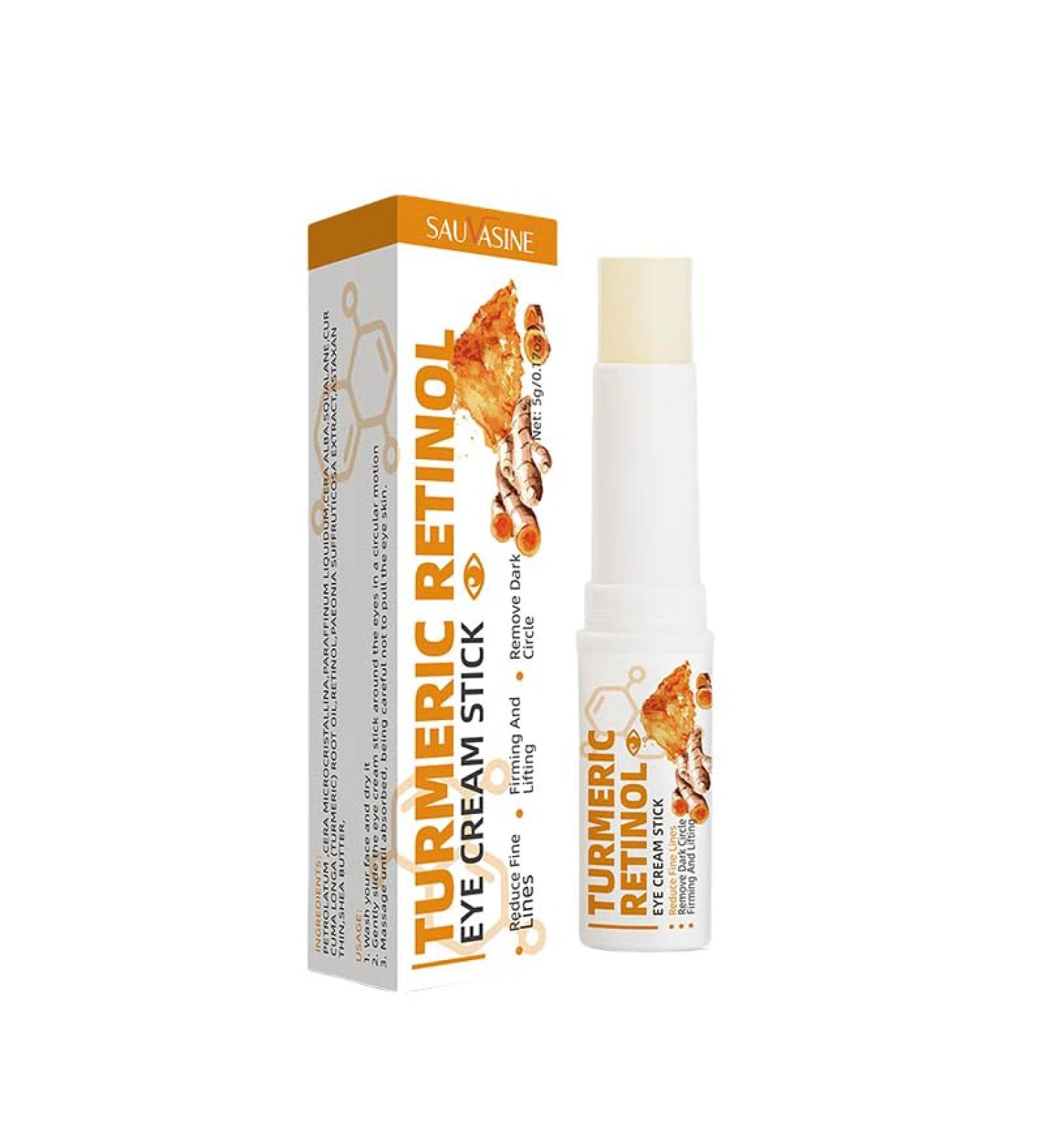 Turmeric Eye Cream Stick - Anti-Wrinkle Dark Circle Removal & Eye Contour Firming - Buy Online on GoSupps.com