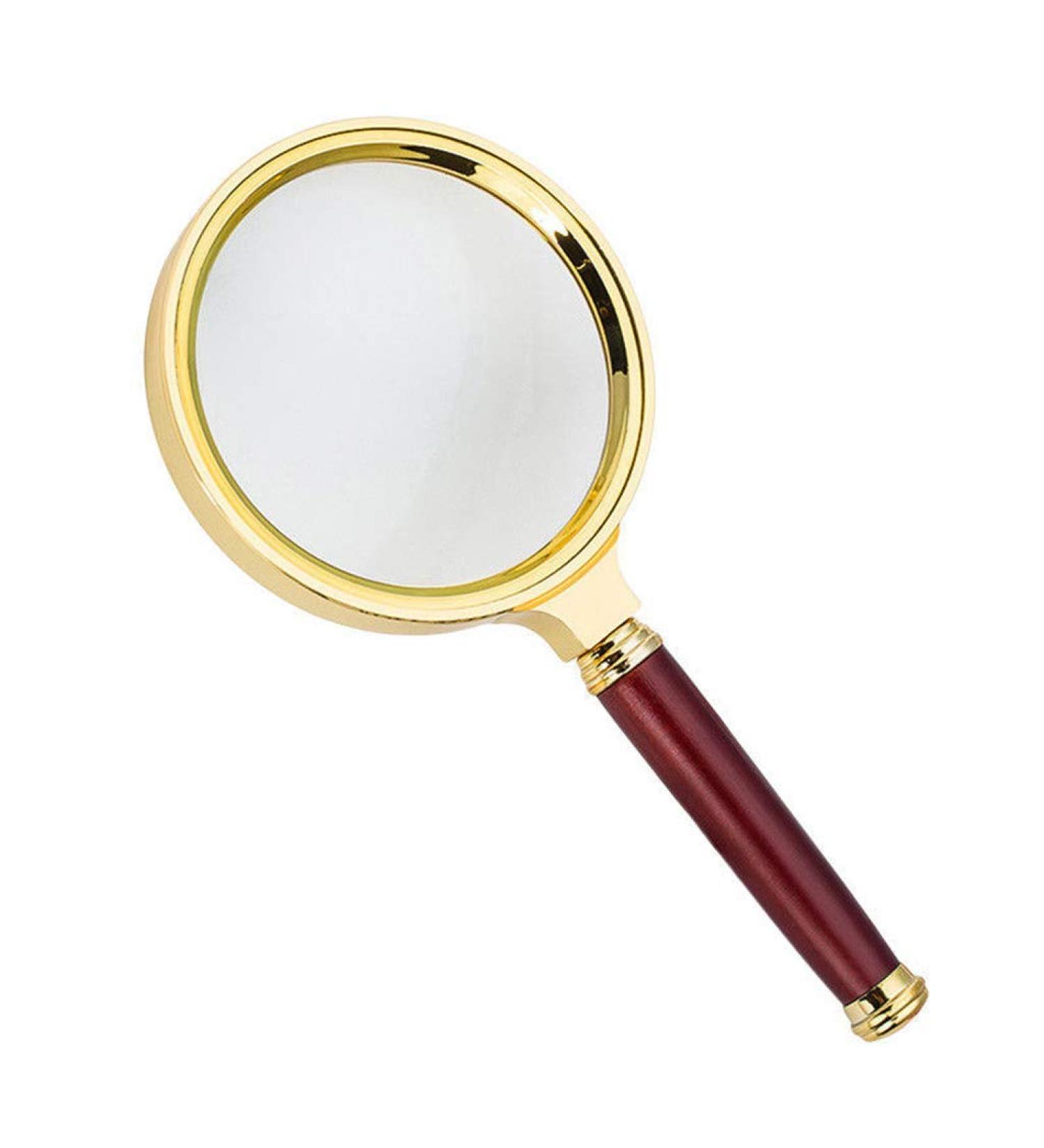 Magnifying Glass Hand Held 6 Times Crafts Wooden Handle All Metal Reading Magnifier Made in China - Buy Online on GoSupps.com
