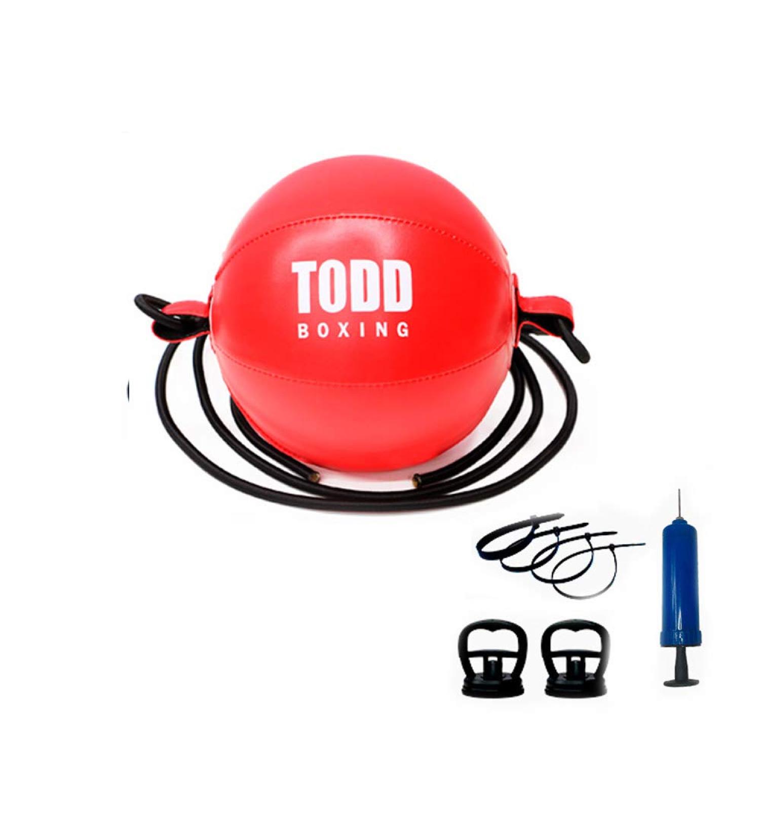 Weisheng Double End Leather Boxing Speed Ball Red | Boxing Training Speed Punching Bag - Buy Online on GoSupps.com