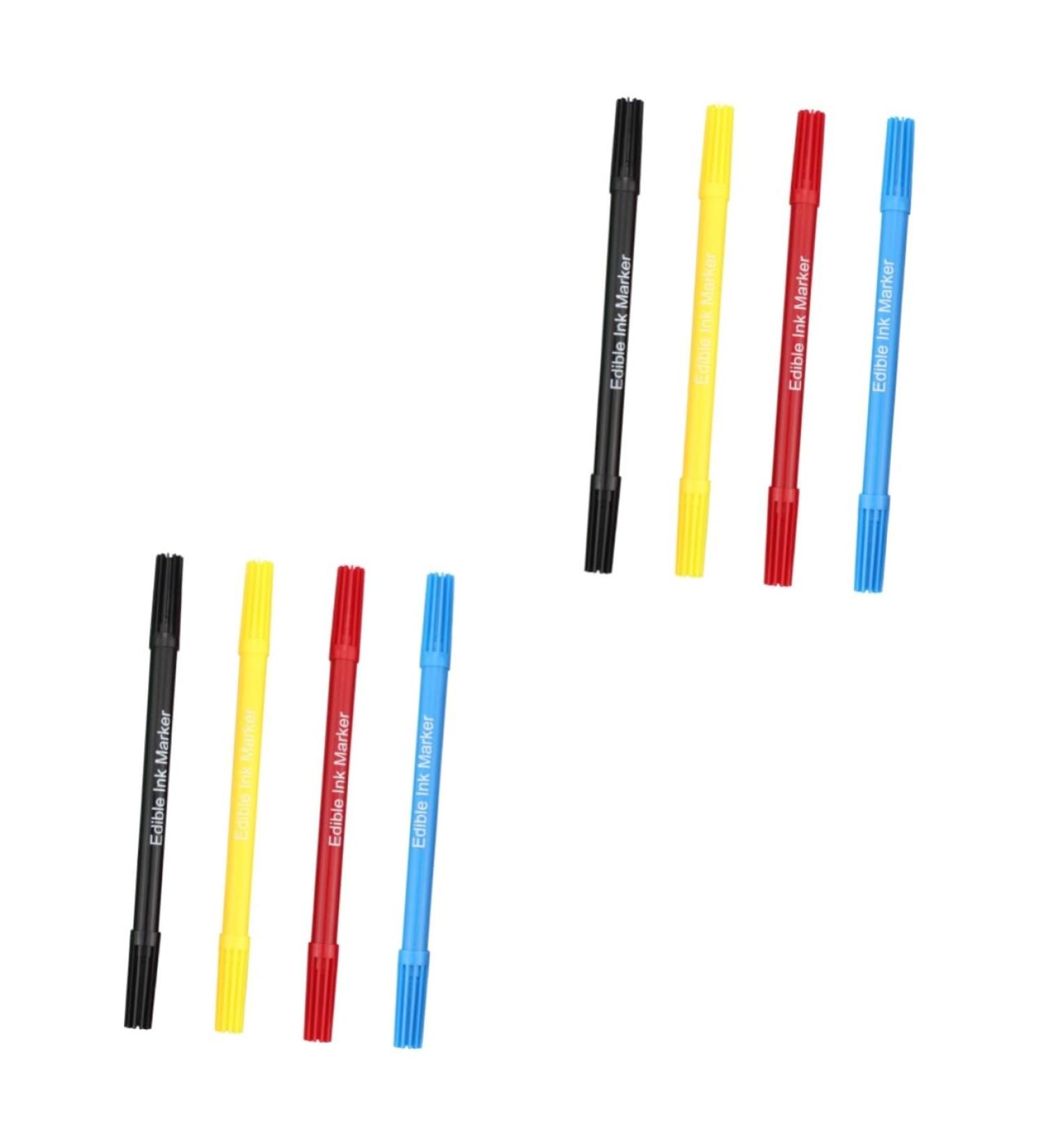 PRETYZOOM 8 Pcs Baking Pen Edible Pens Baking Tool Color Pens Bakery Coloring Markers Food Pens Edible Plastic - Buy Online on GoSupps.com