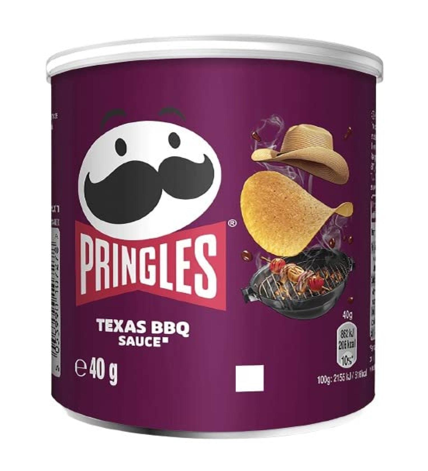 Pringles Texas BBQ Sauce Crisps Can 40g-Food