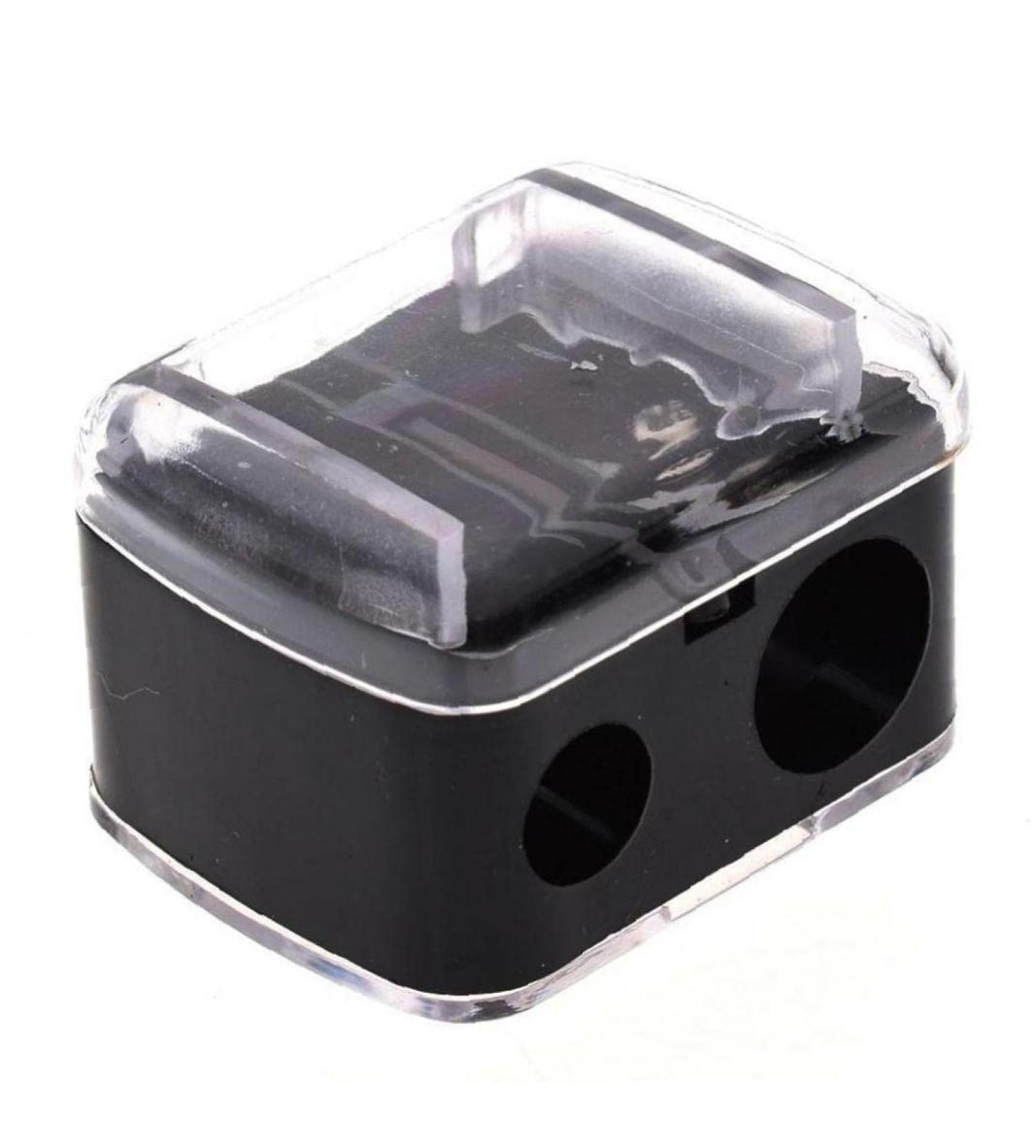 Cosmetic Pencil Sharpener Eye Makeup Pencil Sharpener 2 Holes Precision Sharpener for Eyebrow Lip Liner Eyeliner Pencil - Buy Online on GoSupps.com
