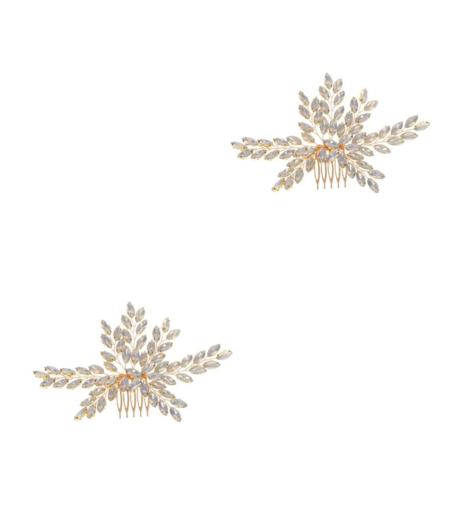 Beaupretty Alloy Girl Headpiece blue hair blue wigs wedding hair clip bridal hair Flower Wedding crystal headdresses for women Hair Decor Accessory bride hairpiece Miss alloy rhinestones - Buy Online on GoSupps.com