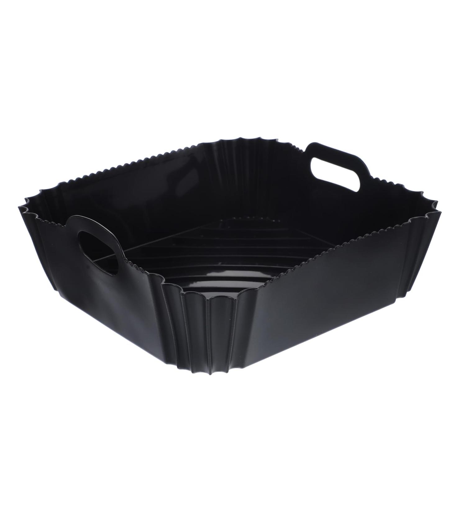 Zerodeko Air Fryer Pad Air Fryers Household Silicone Pot Wok Silicone Air Fryer Basket Baking Mat Foldable Black 22X6CM - Buy Online on GoSupps.com
