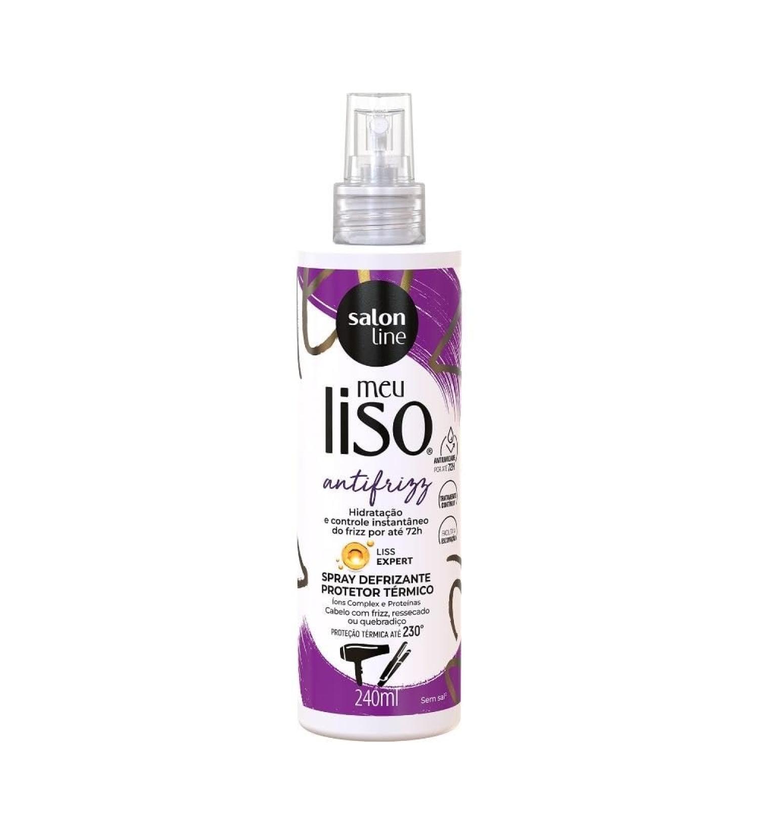 Salon Line - Linha Meu Liso (Antifrizz) - Spray Protetor Termico 240 Ml - (My Straight (Antifrizz) - Thermal Protective Spray 8.11 Fl Oz)