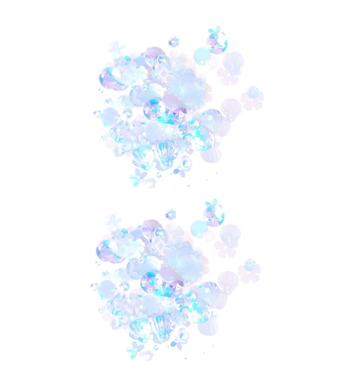 NUOBESTY 4 Packs Sequin Flowers Sequin Shapes Diy Pearls Spacer Beads Sequins Accessories Macaron - Buy Online on GoSupps.com