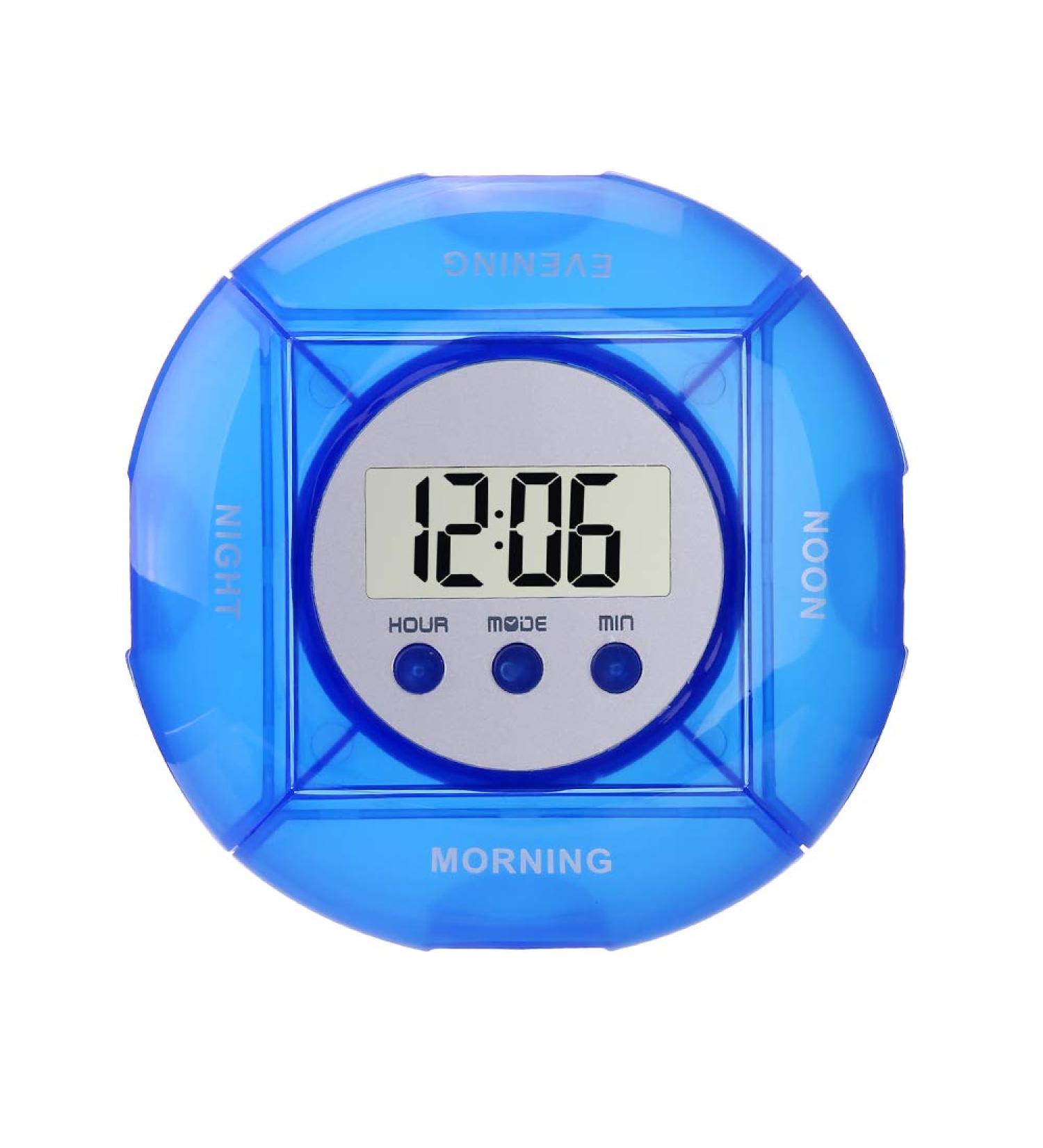 Pill Box Timer Winnes Pill Box with Alarm 4 Grids 5 Alarm Clocks Portable Travel Storage Mini Tablet Box (4 Grids) 4 Grille - Buy Online on GoSupps.com