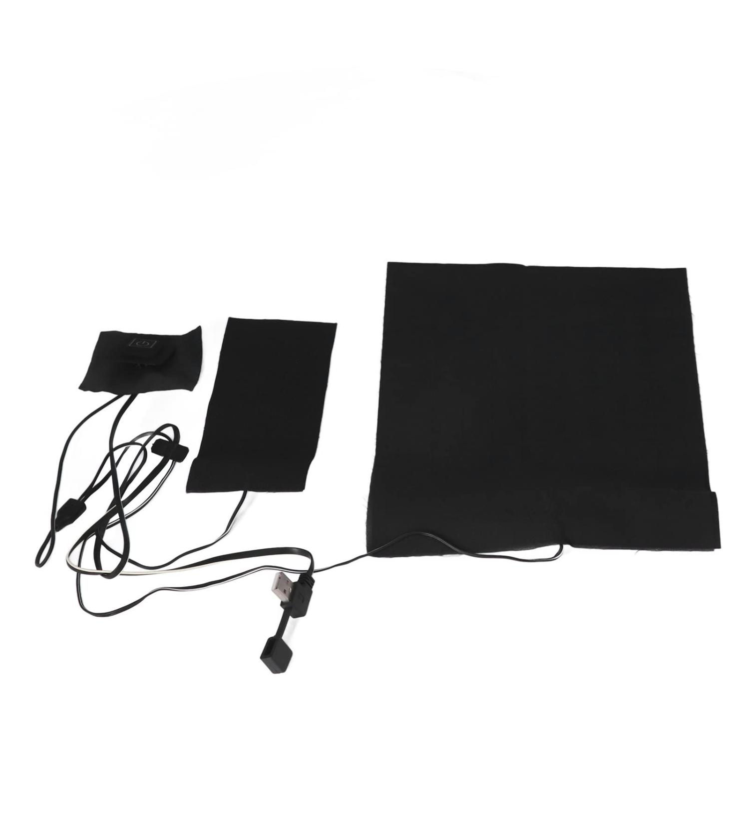 Plplaaoo 2-in-1 USB Electric Heating Cushion - 3-Speed Adjustable Temperature Waterproof Fabric Heater for Jackets and Clothing - Buy Online on GoSupps.com