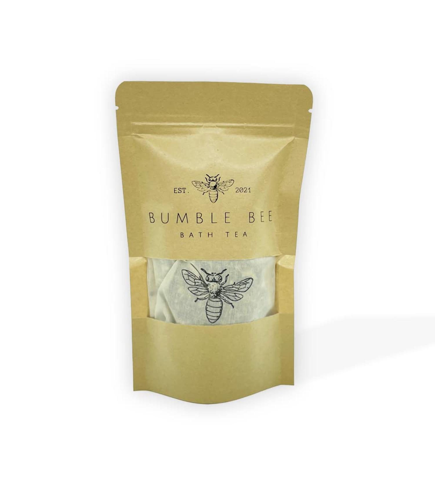 Bumble Bee Bath Tea: Organic Herbal Sleepytime Tea for Relaxation & Stress Relief Soothing Chamomile & Lavender Scent for Wellness & Muscle Relief - Buy Online on GoSupps.com