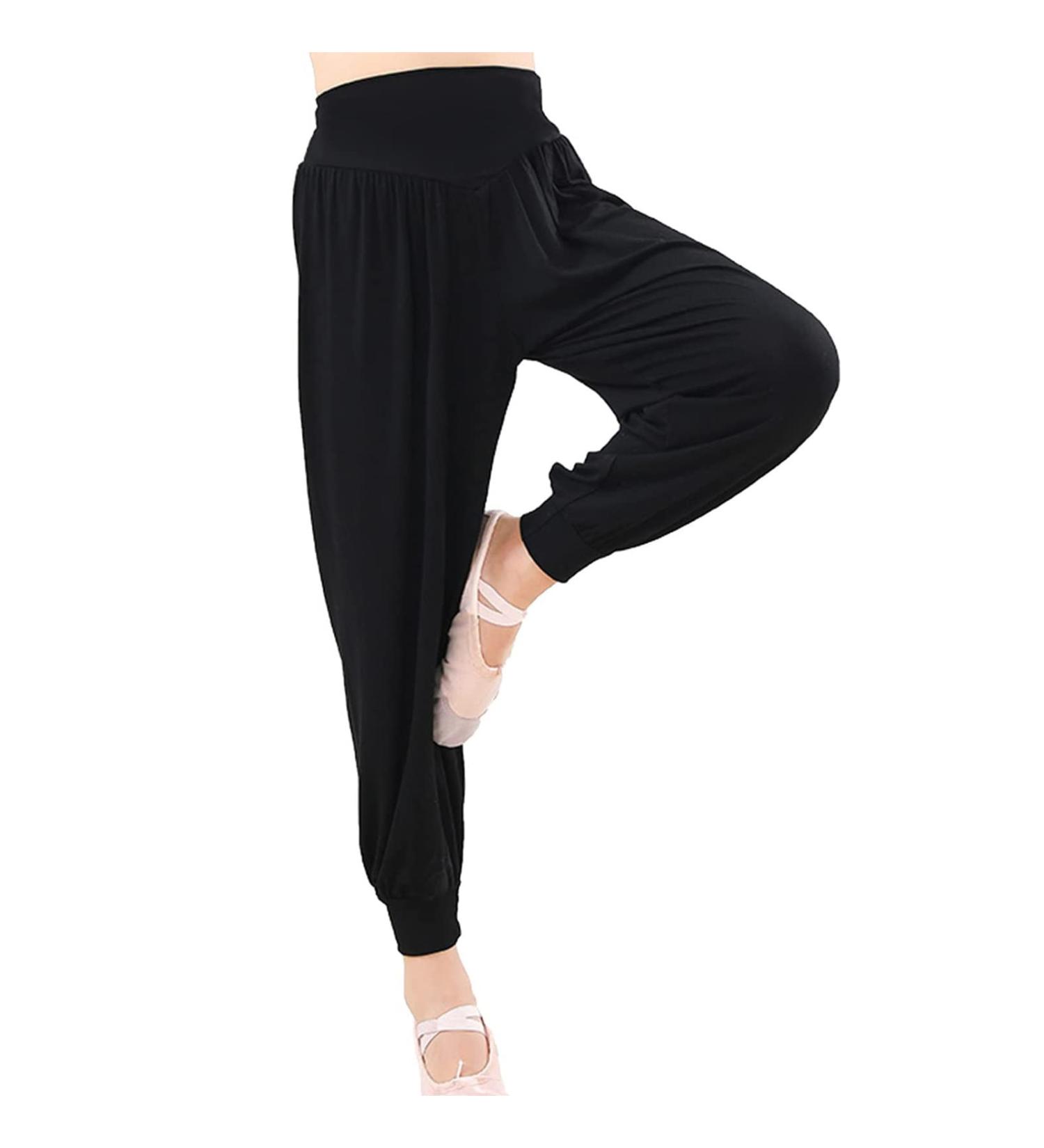 TAIKMD Kids Girls Black Harem Pants - Stretchy Dancewear for Hip Hop, Jazz, Yoga - Size 12 - Buy Online on GoSupps.com