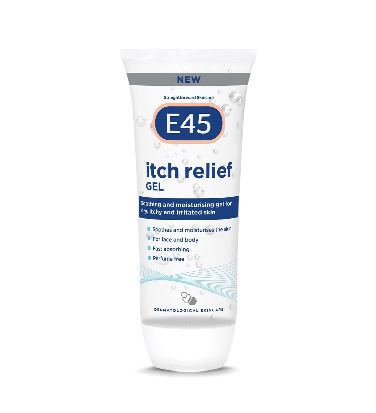 E45 Itch Relief Gel 100ml - Soothing Face and Body Gel for Dry, Itchy, and Irritated Skin - Buy Online on GoSupps.com