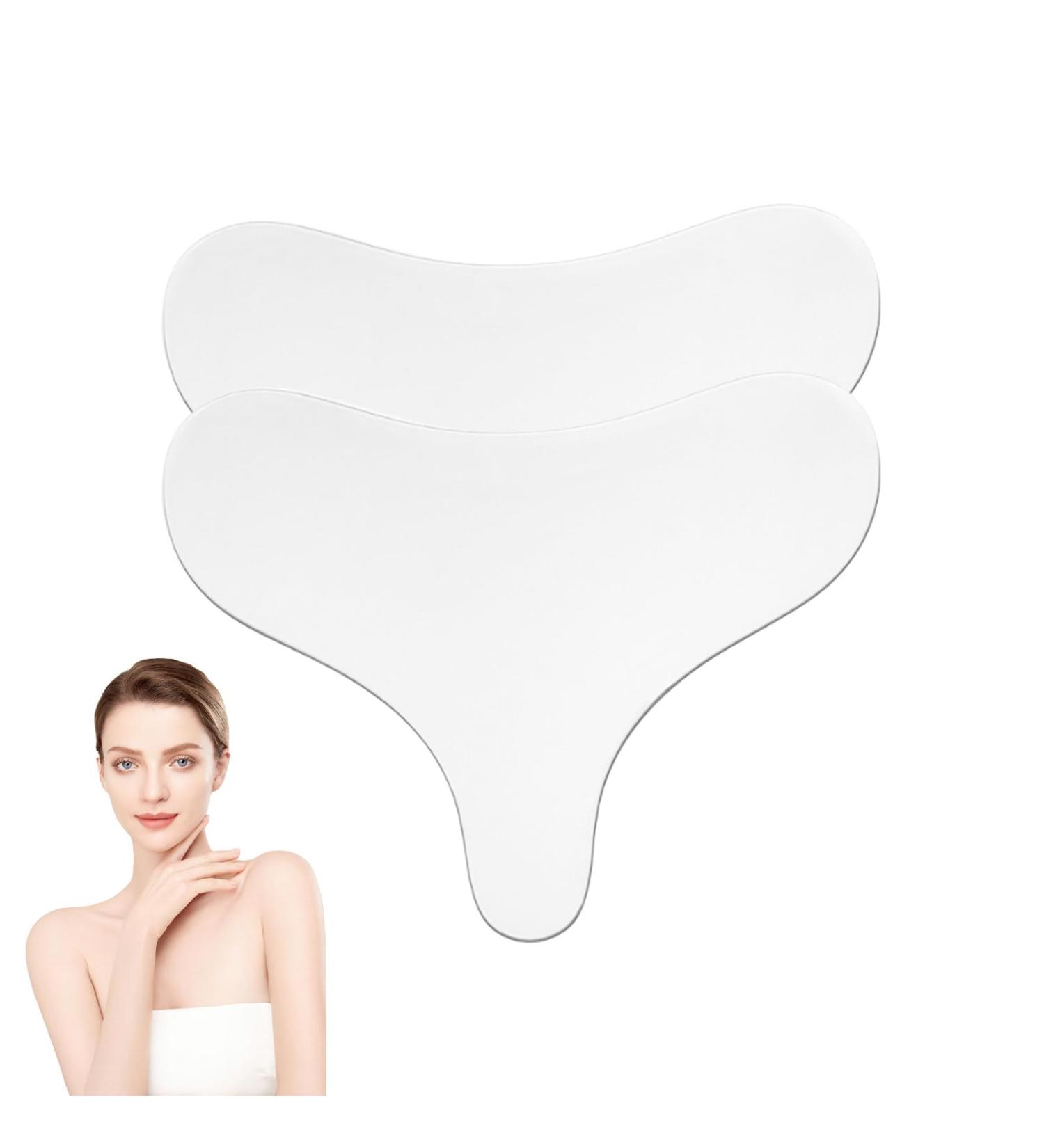 PetPhindU Silicone Chest Pads Silicone Patches Wrinkle Avoid Wrinkle Patches for Decollete Cleavage Prevent Aging Reusable Overnight While Sleeping (transparent 2) transparent 2 - Buy Online on GoSupps.com