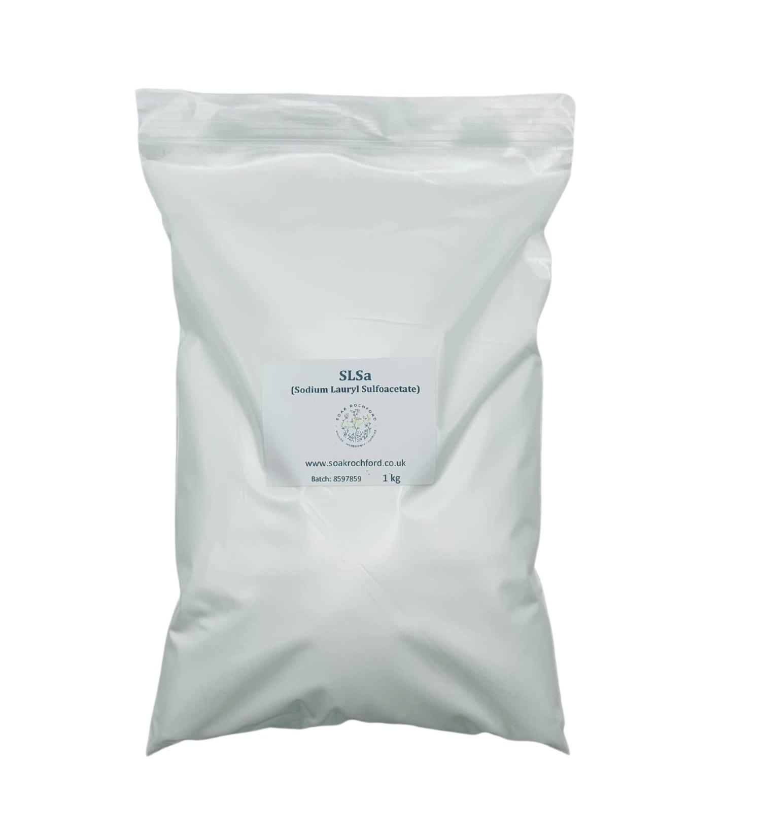 SLSa 1kg Sodium Lauryl Sulfoacetate Powder Soap Foaming Bath Bombs Bubble Bars