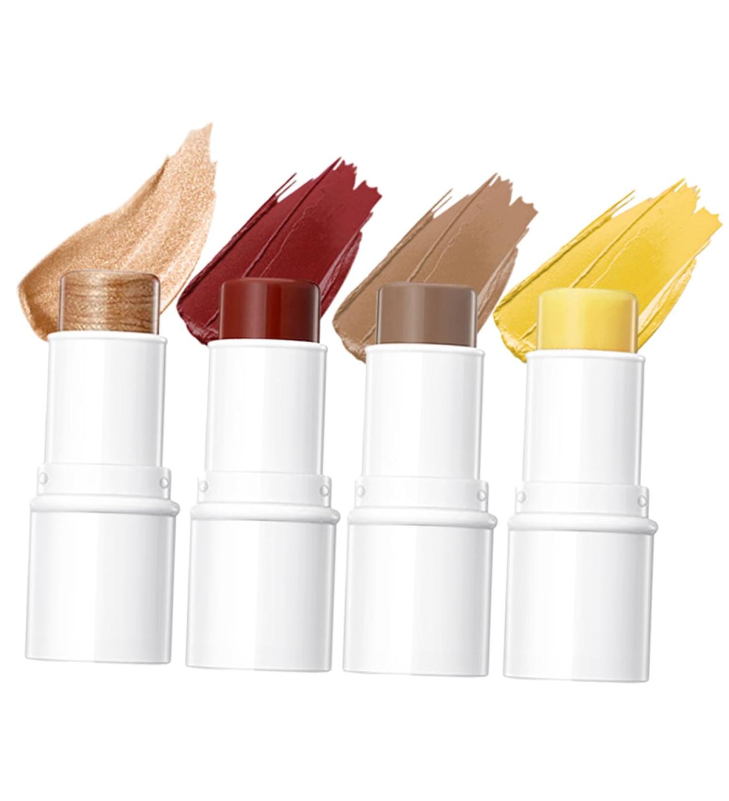 BELLIFFY 1 Set Contour Stick Highlighters Makeup Contour Kit Contouring Makeup Kit for Beginners Face Contouring Makeup Kit Makeup Highlighter Cream Blush Stick Face Highlighter Stick Blush - Buy Online on GoSupps.com