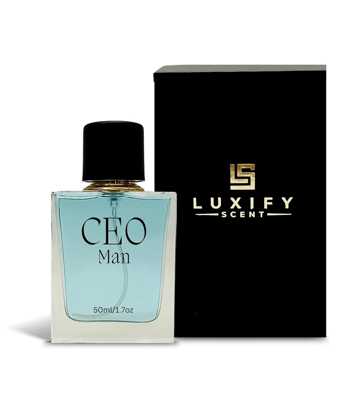 LUX-IFY SCENT CEO Man Perfume (Blue Edition) | Mint Lavender Rosemary Notes | Long-Lasting | Luxury Gift Pack | Perfect for Gifting | Eau de Parfum | 50ml - Buy Online on GoSupps.com