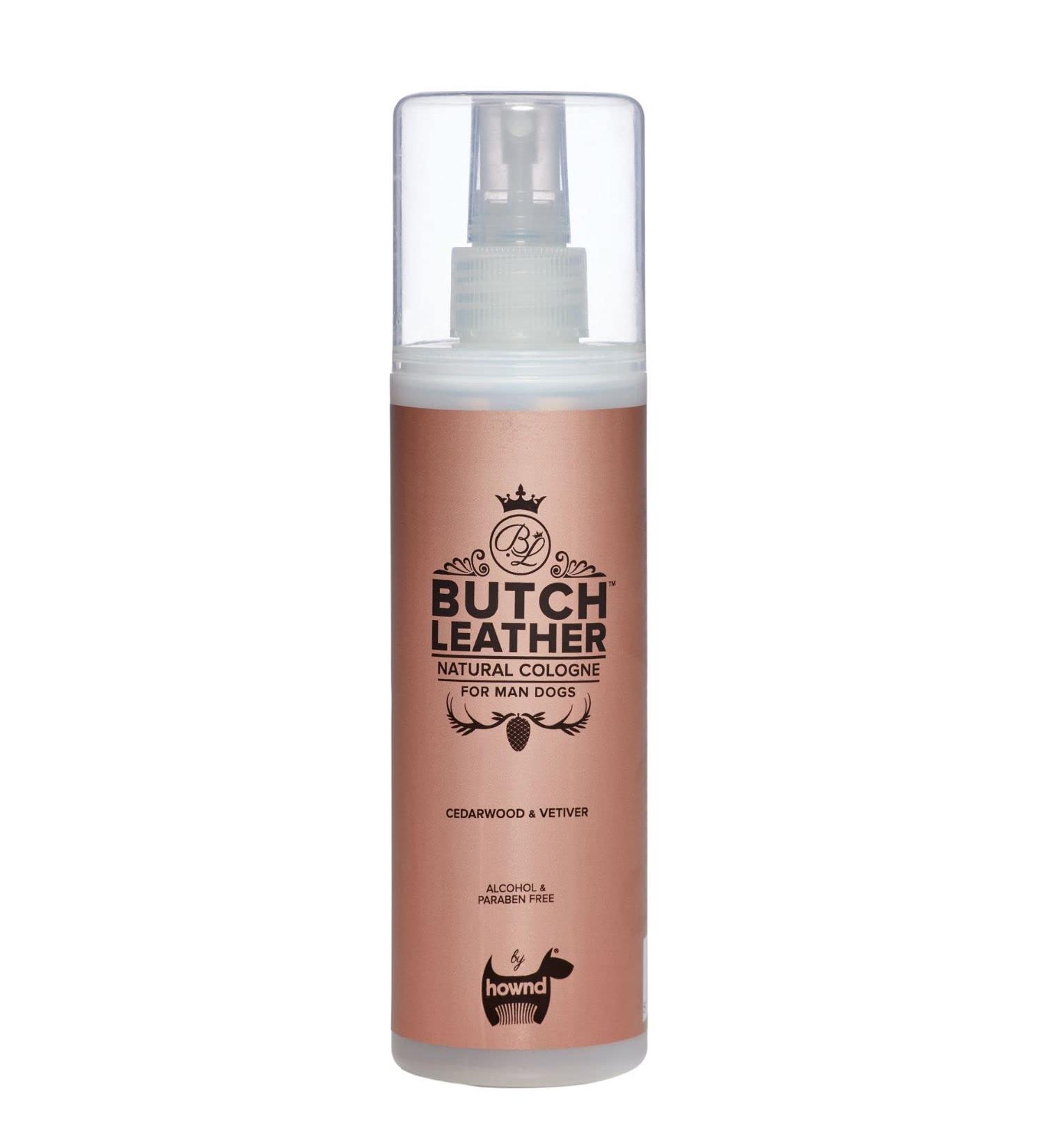 HOWND Butch Leather Natural Cologne for Dogs - 8.5oz - Long Lasting with Cedarwood & Vetiver - Alcohol, Parabens, Soap, & Dye Free - Buy Online on GoSupps.com