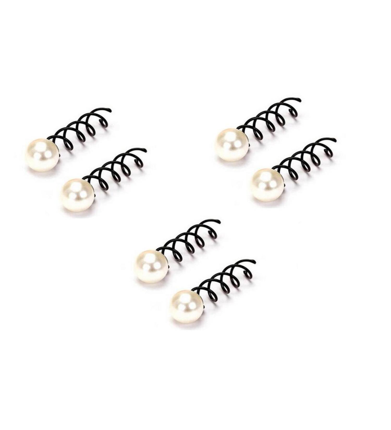 Erioctry Pearl Hair Clip Spiral Shape - 6pcs Small (1.4cm) for DIY or Salon Hairstyles | Shipping Worldwide - Buy Online on GoSupps.com